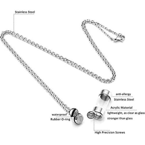 Collar de Urna de Cenizas Personalizado Zysta Plata 9x31mm
