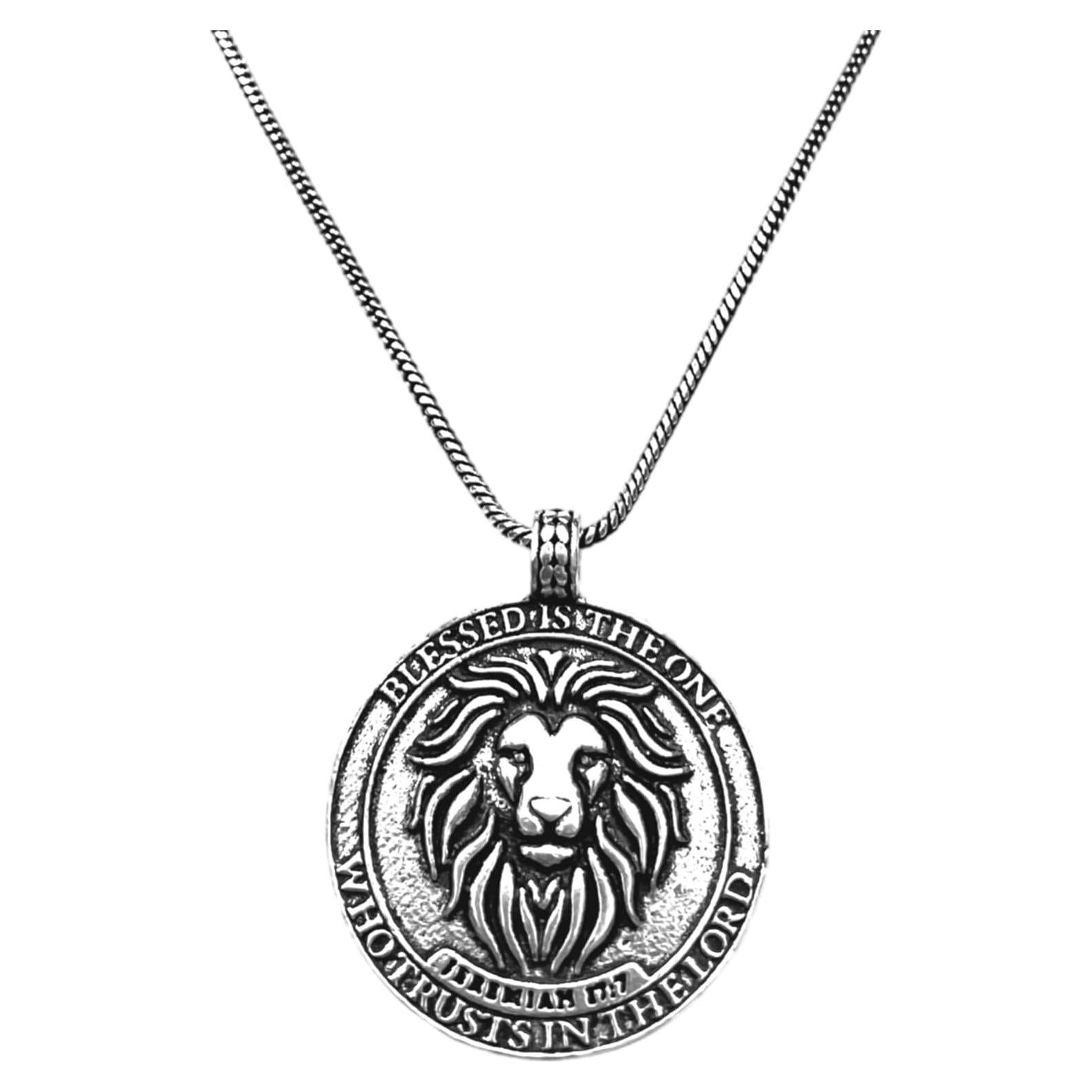 Colgante Religioso de Latón con Versículo Bíblico - 30 mm