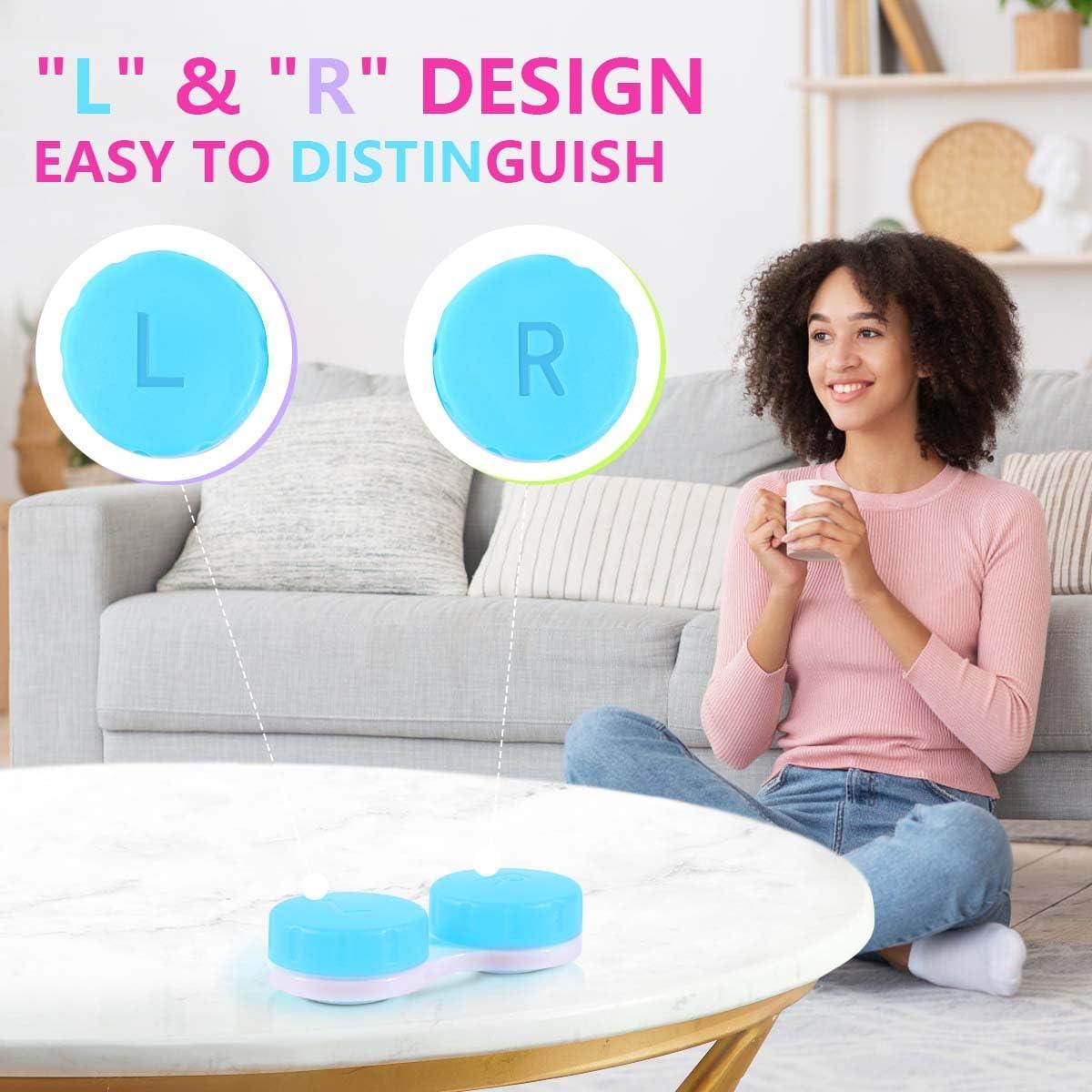 Estuches de Lentes de Contacto Coloridos KISEER - 12 Unidades