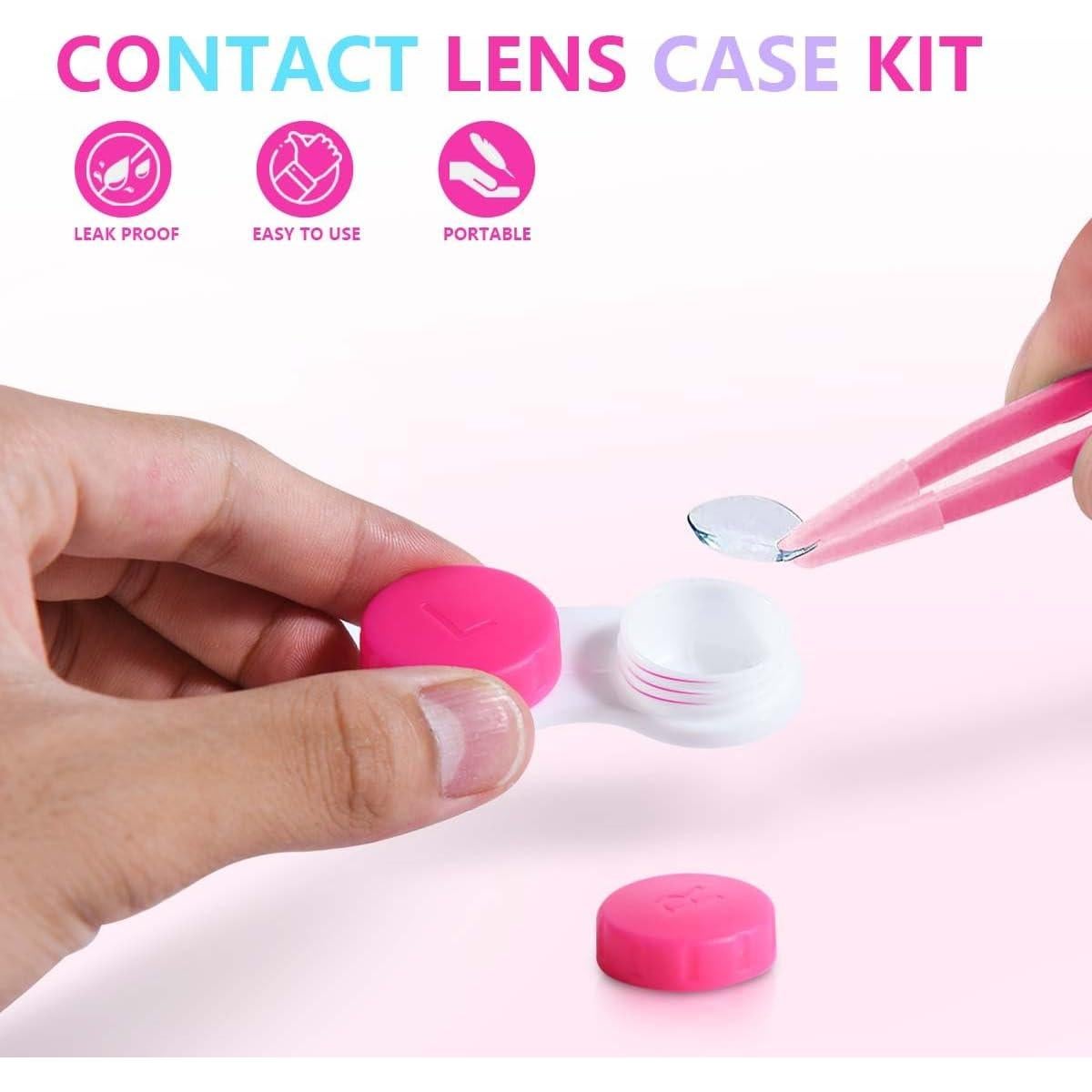 Estuches de Lentes de Contacto Coloridos KISEER - 12 Unidades