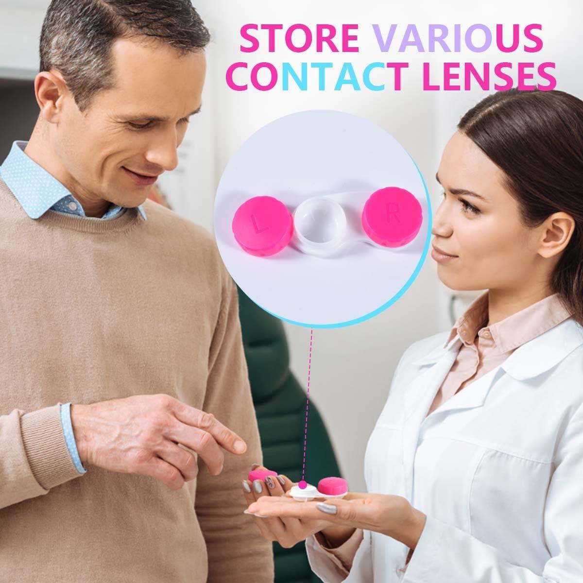 Estuches de Lentes de Contacto Coloridos KISEER - 12 Unidades