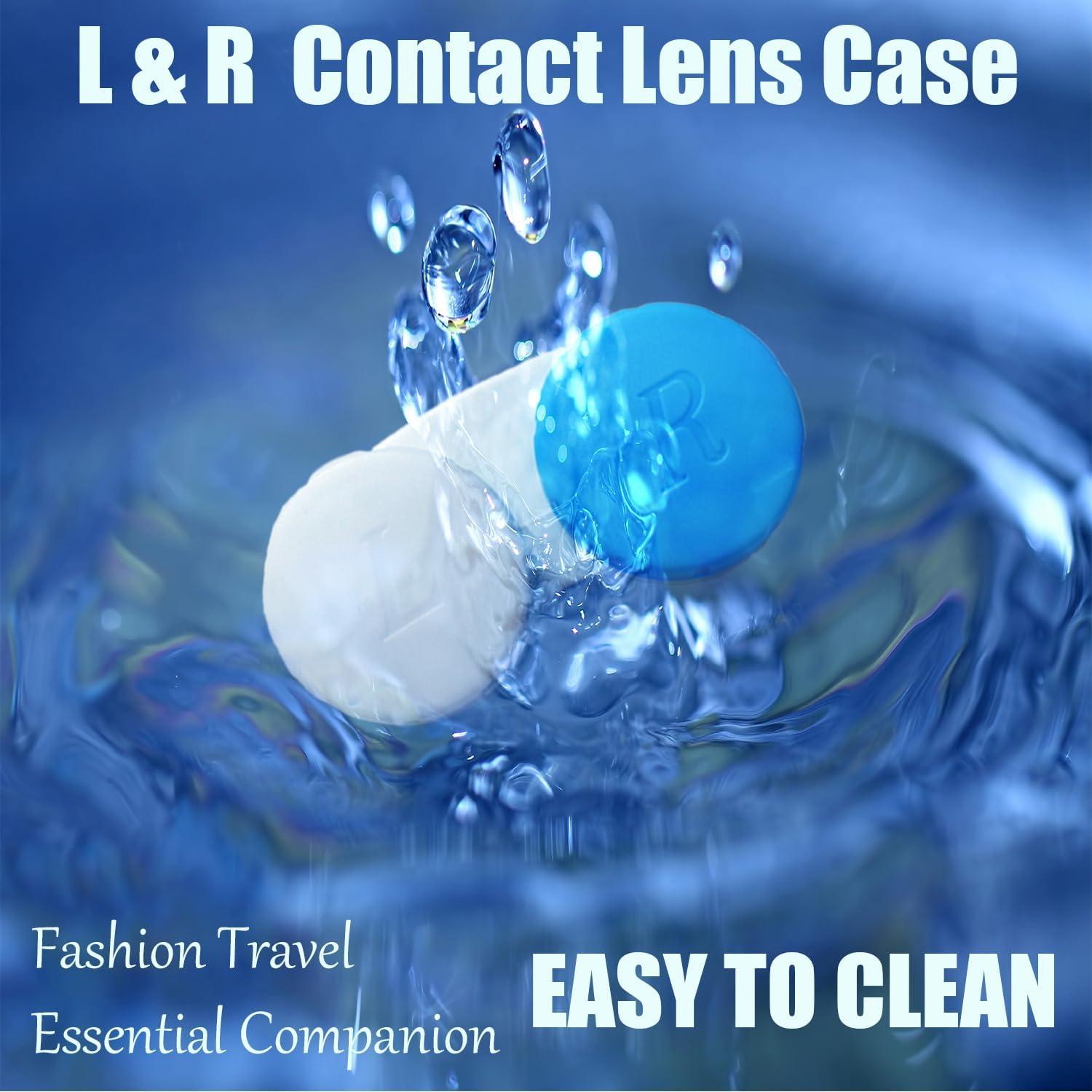 Paquete de 4 estuches para lentes de contacto Smanzu - Colores Mezclados