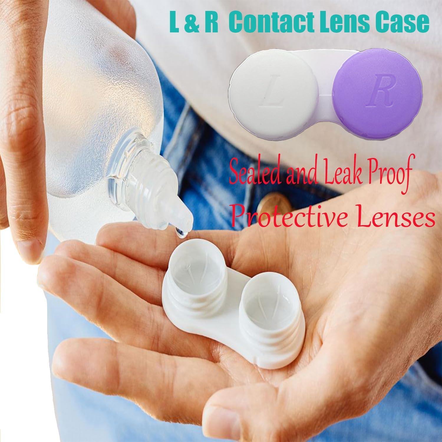 Paquete de 4 estuches para lentes de contacto Smanzu - Colores Mezclados