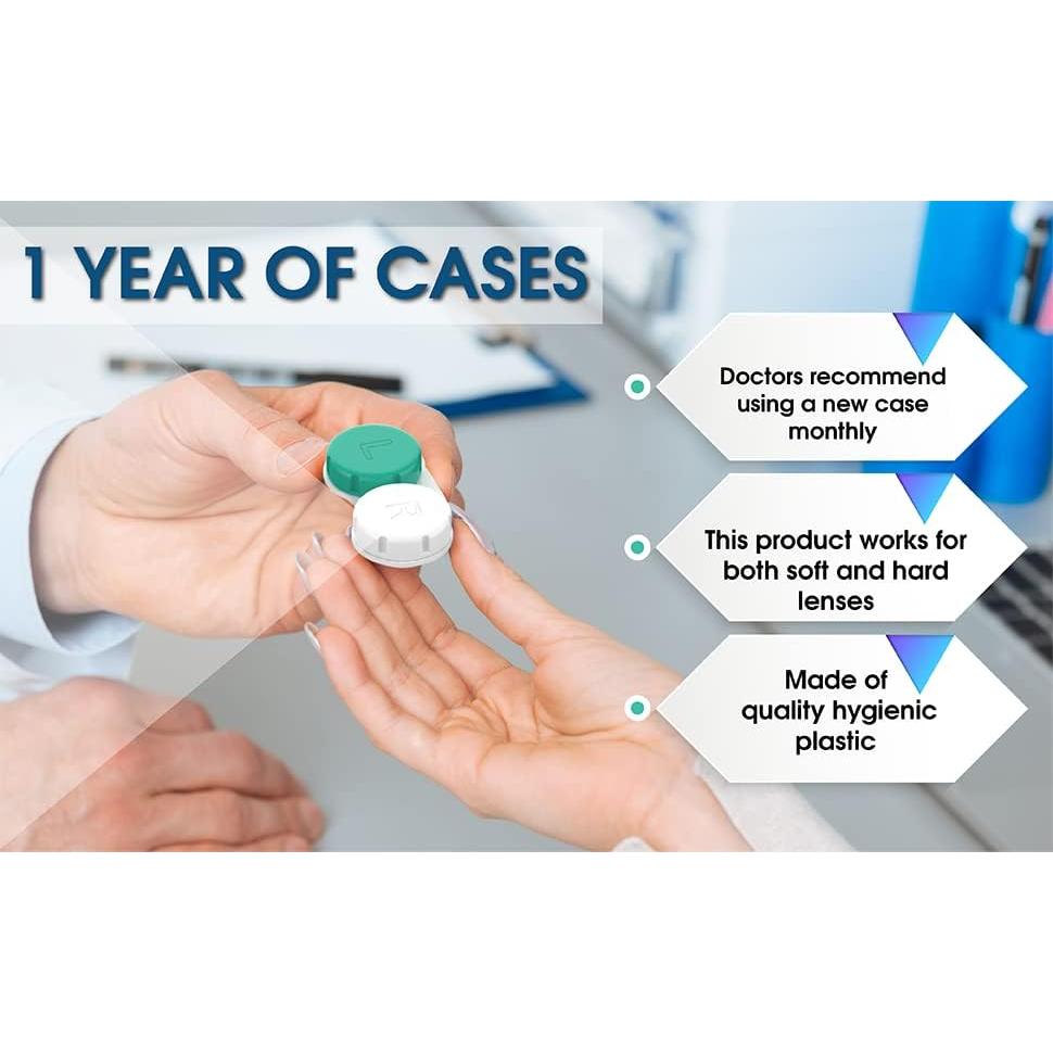 Estuches para Lentes de Contacto Axim USA 12 Unidades Verde