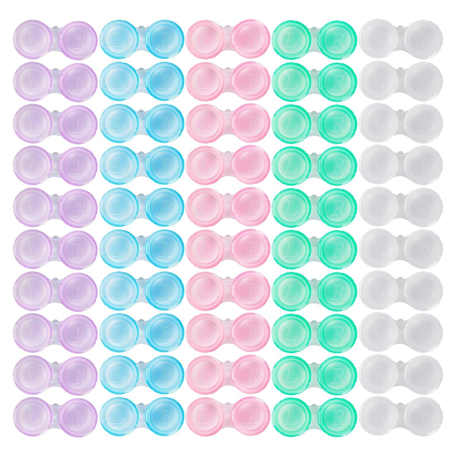 Paquete de 50 estuches para lentes de contacto KAOPET a prueba de fugas