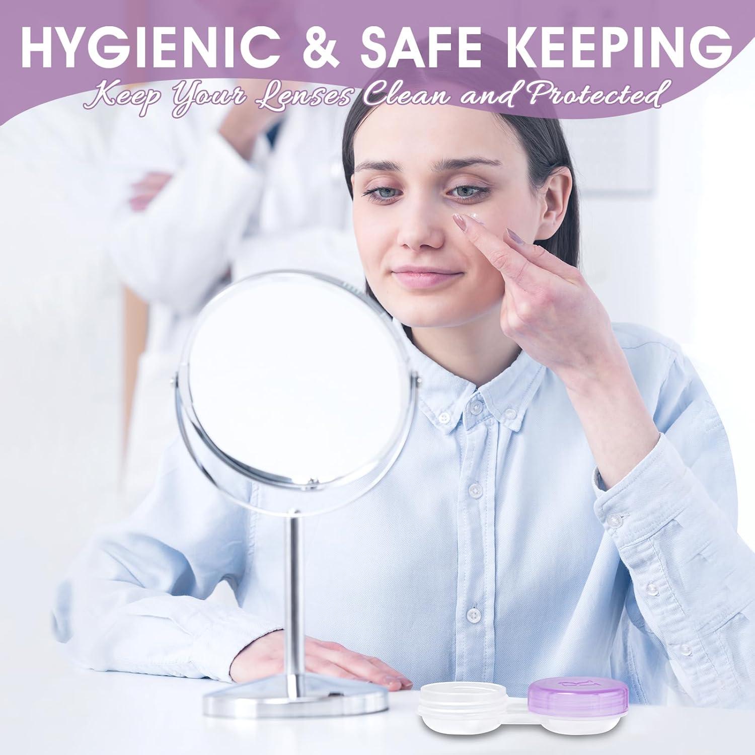 Paquete de 60 estuches para lentes de contacto transparentes