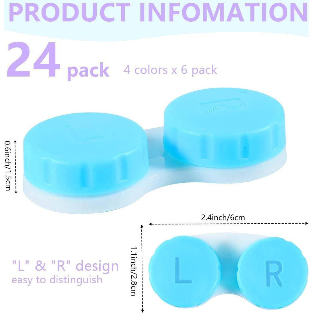 Estuche para Lentes de Contacto KISEER 24 Piezas Colorido