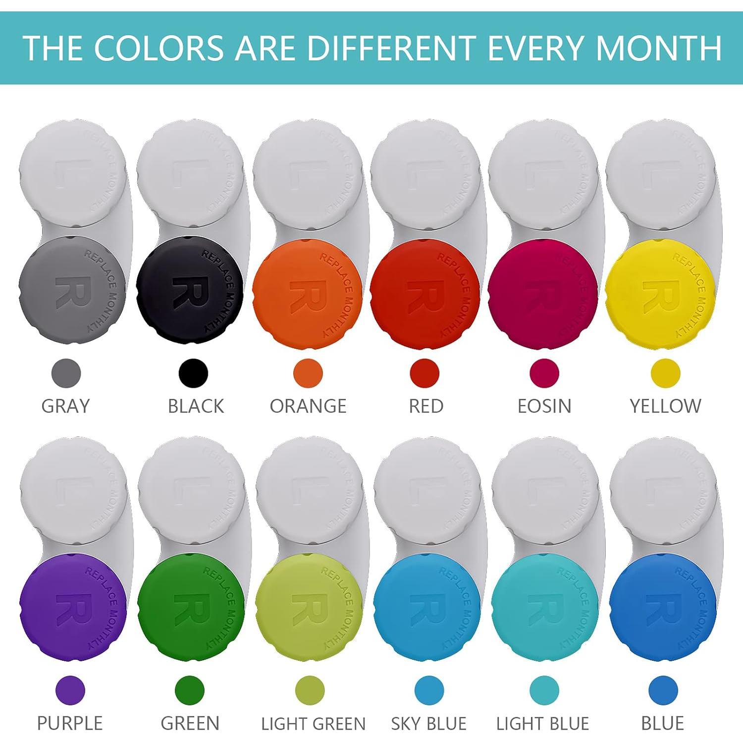 Estuche de Lentes de Contacto Multicolor 12 Piezas Lasiyanor