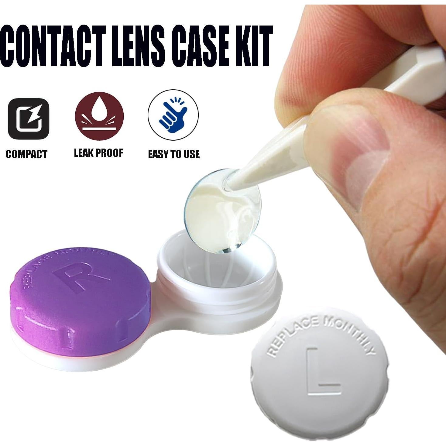 Estuche para Lentes de Contacto Kuanfine 4 Piezas Multicolor