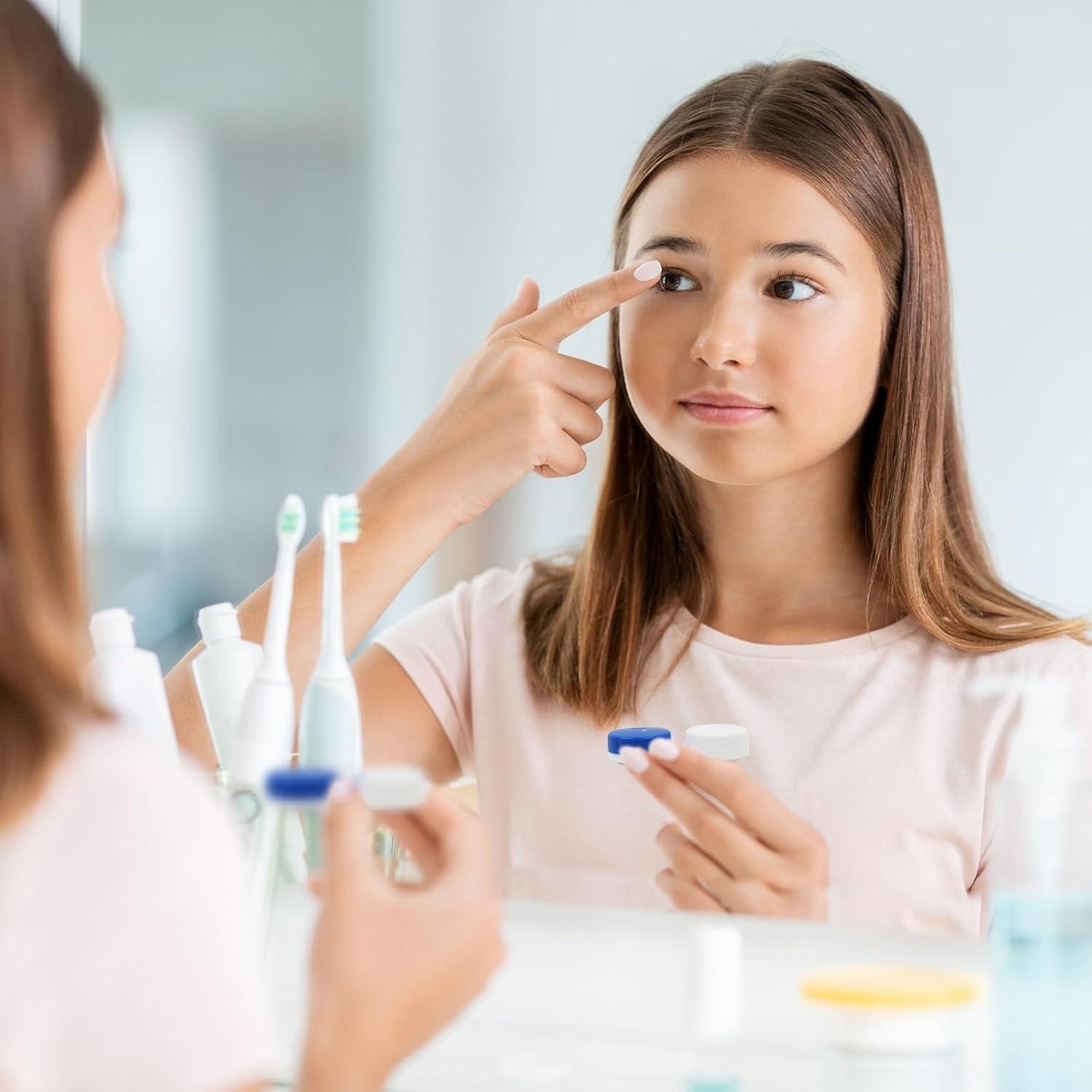 Paquete de 16 cajas para lentes de contacto Aoutrow coloridas