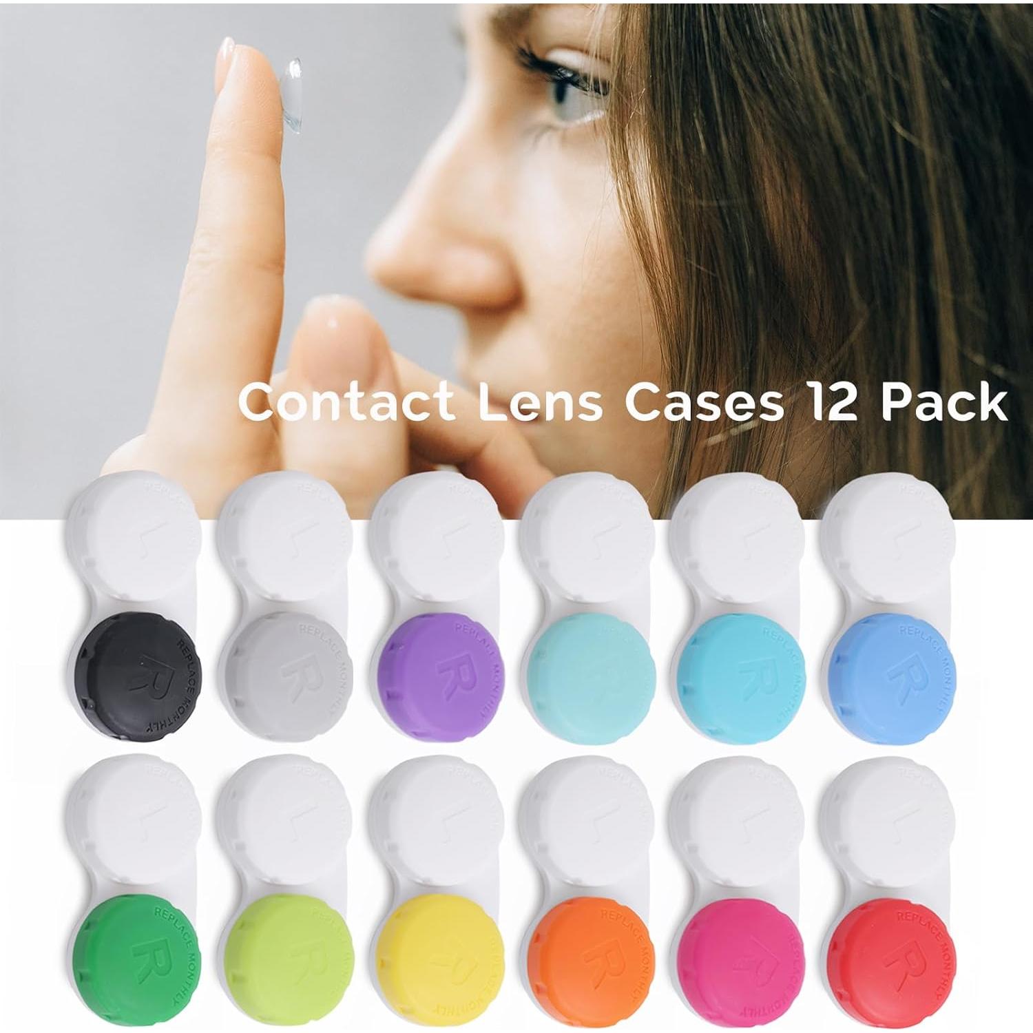 Estuche para Lentes de Contacto DEWSENSI - Paquete de 12 Multicolor