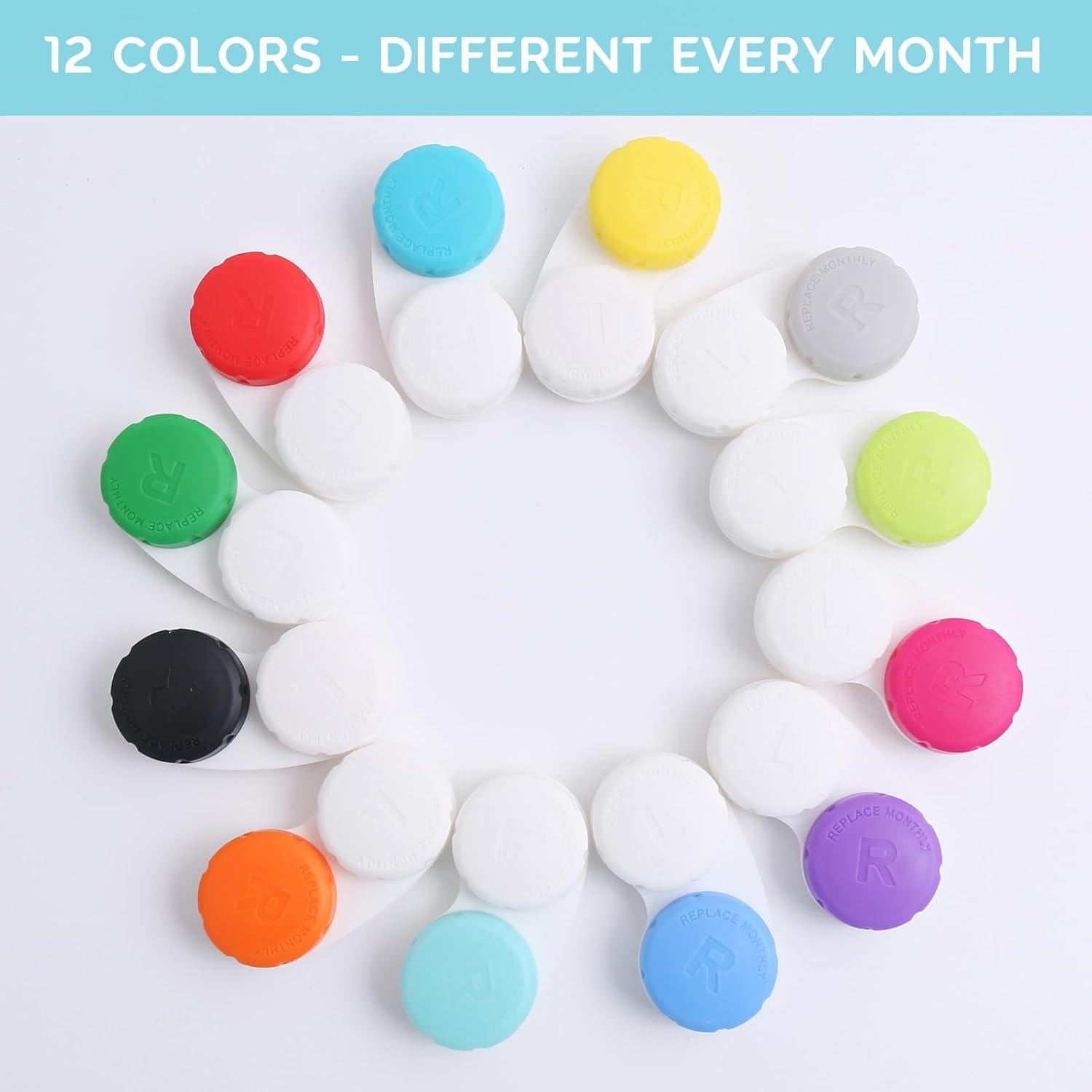 Estuche para Lentes de Contacto DEWSENSI - Paquete de 12 Multicolor