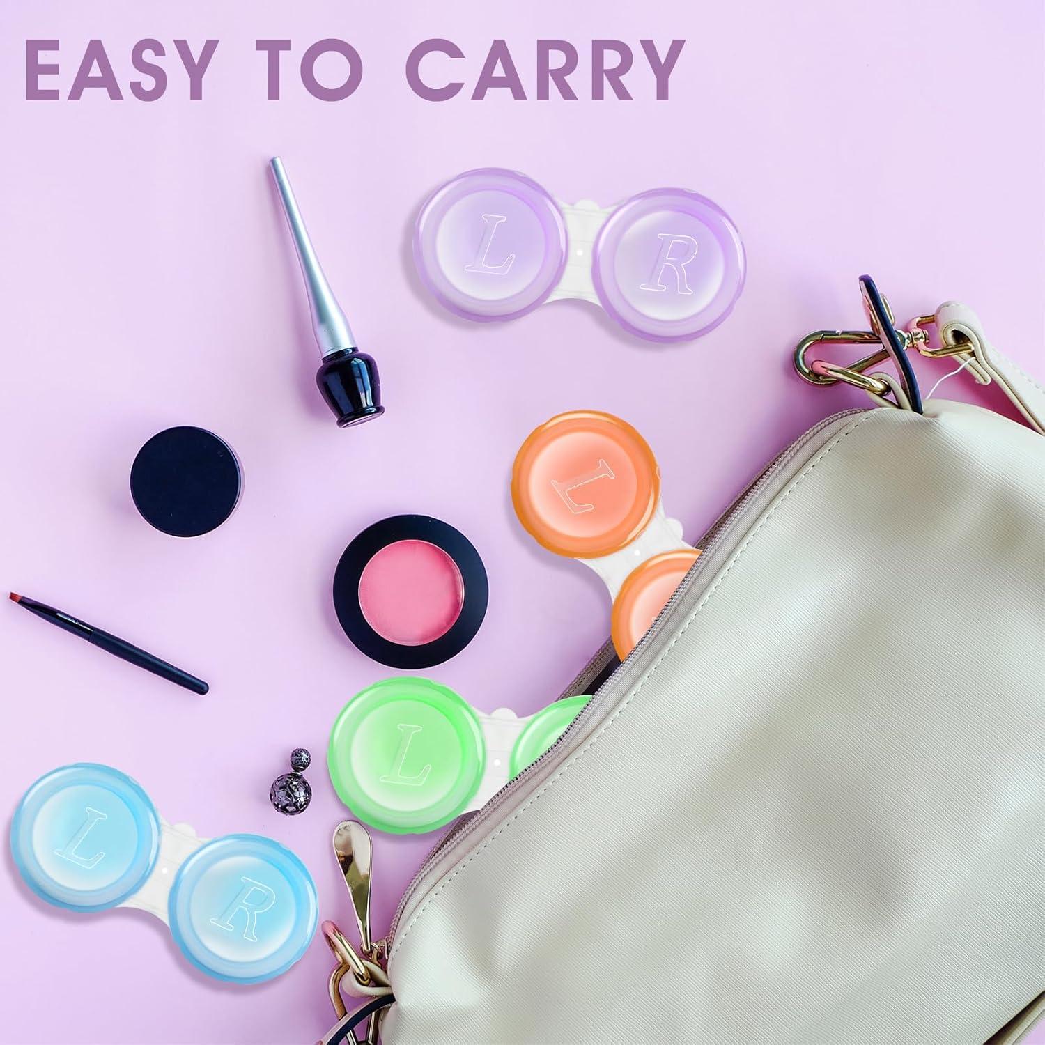 Paquete de 36 estuches para lentes de contacto transparentes