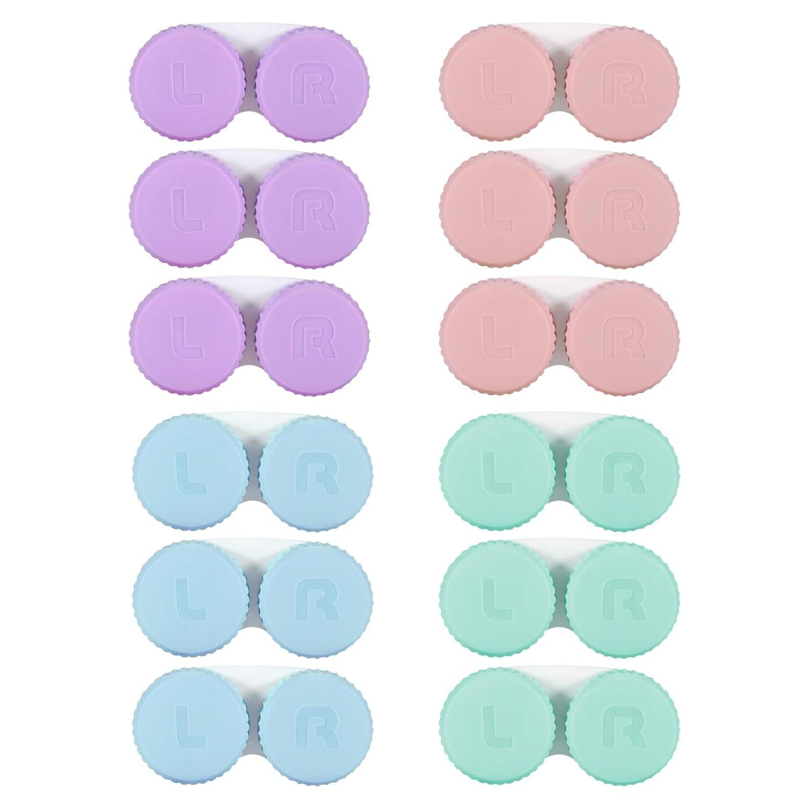 Estuche de Lentes de Contacto Colorido Kmchilj 12 Pcs Mini