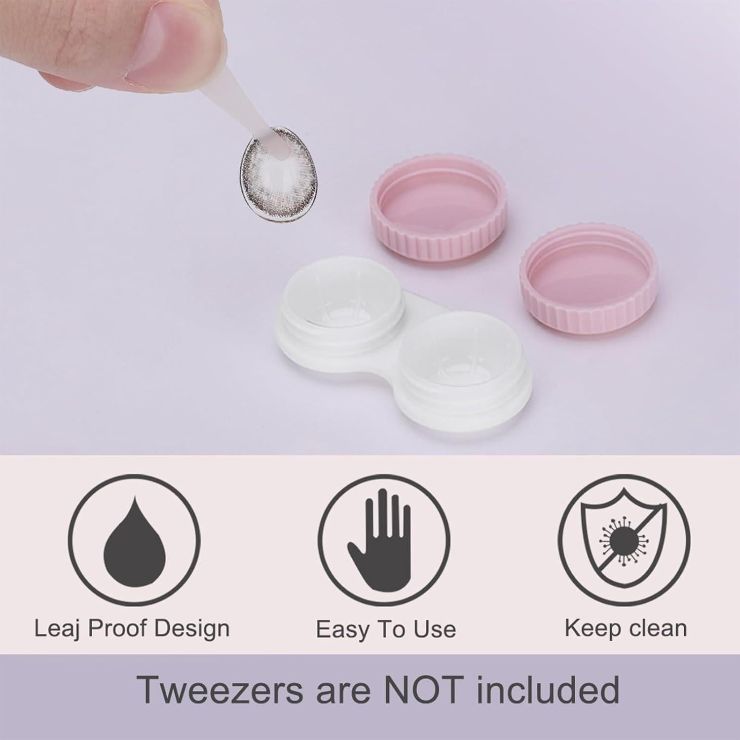 Estuche de Lentes de Contacto Colorido Kmchilj 12 Pcs Mini