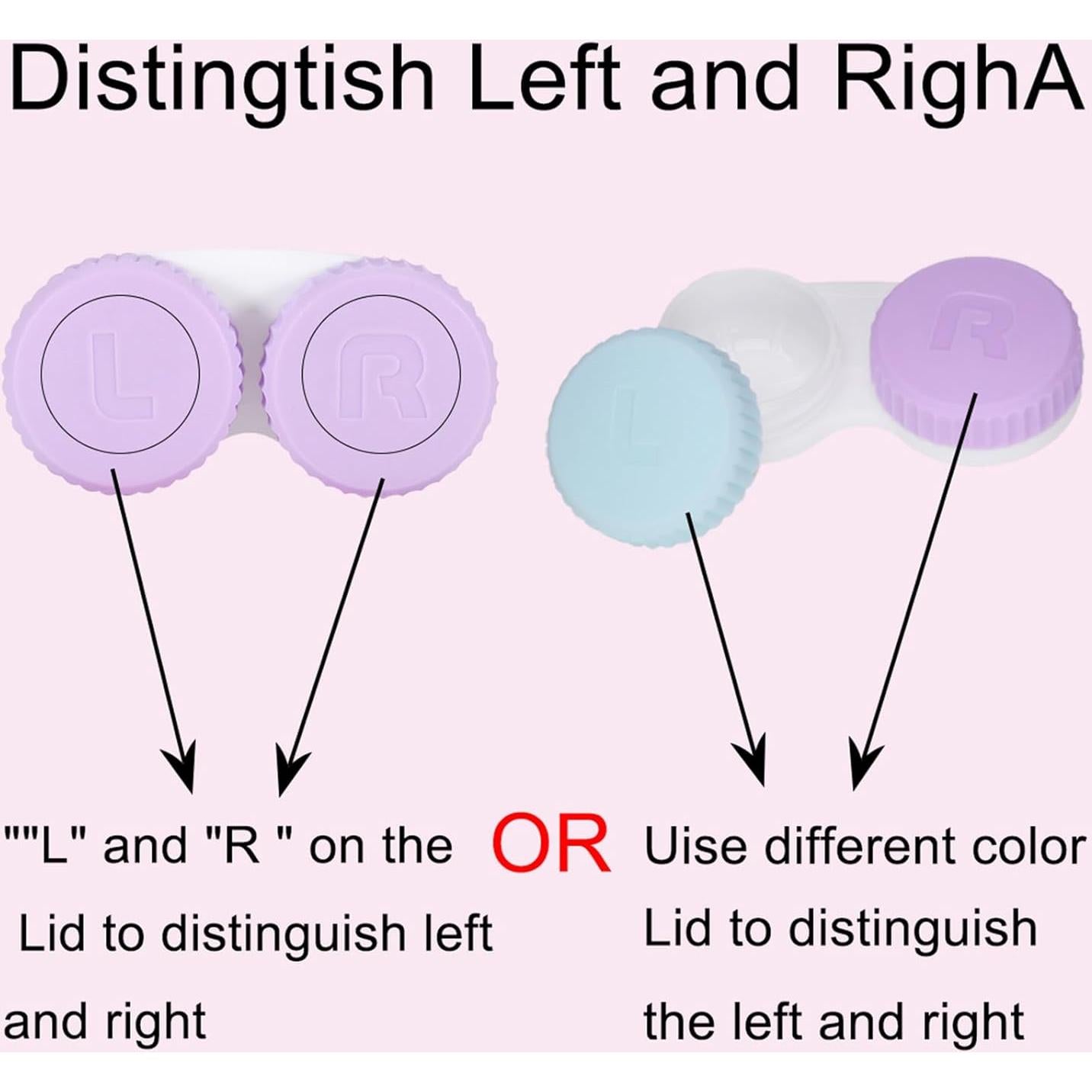 Estuche de Lentes de Contacto Colorido Kmchilj 12 Pcs Mini