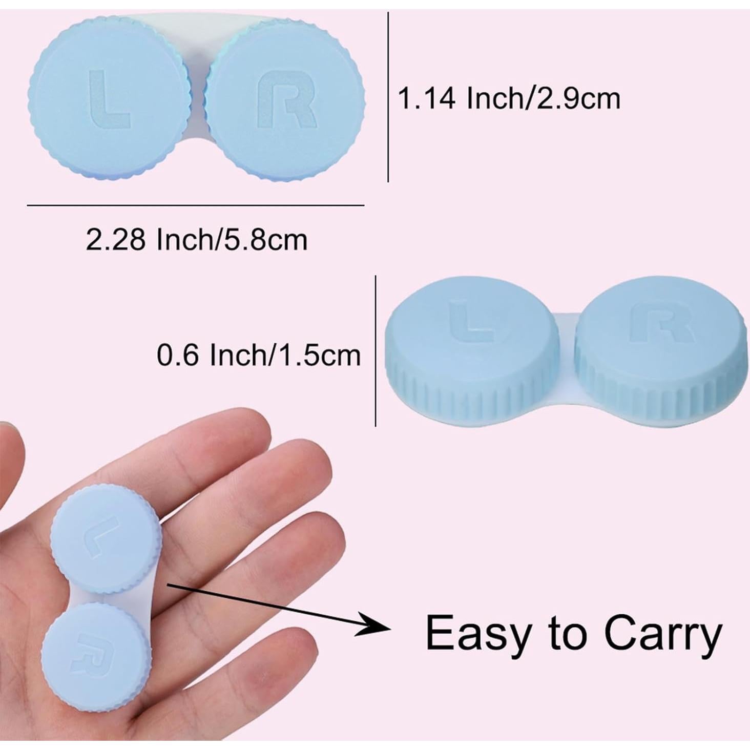 Estuche de Lentes de Contacto Colorido Kmchilj 12 Pcs Mini