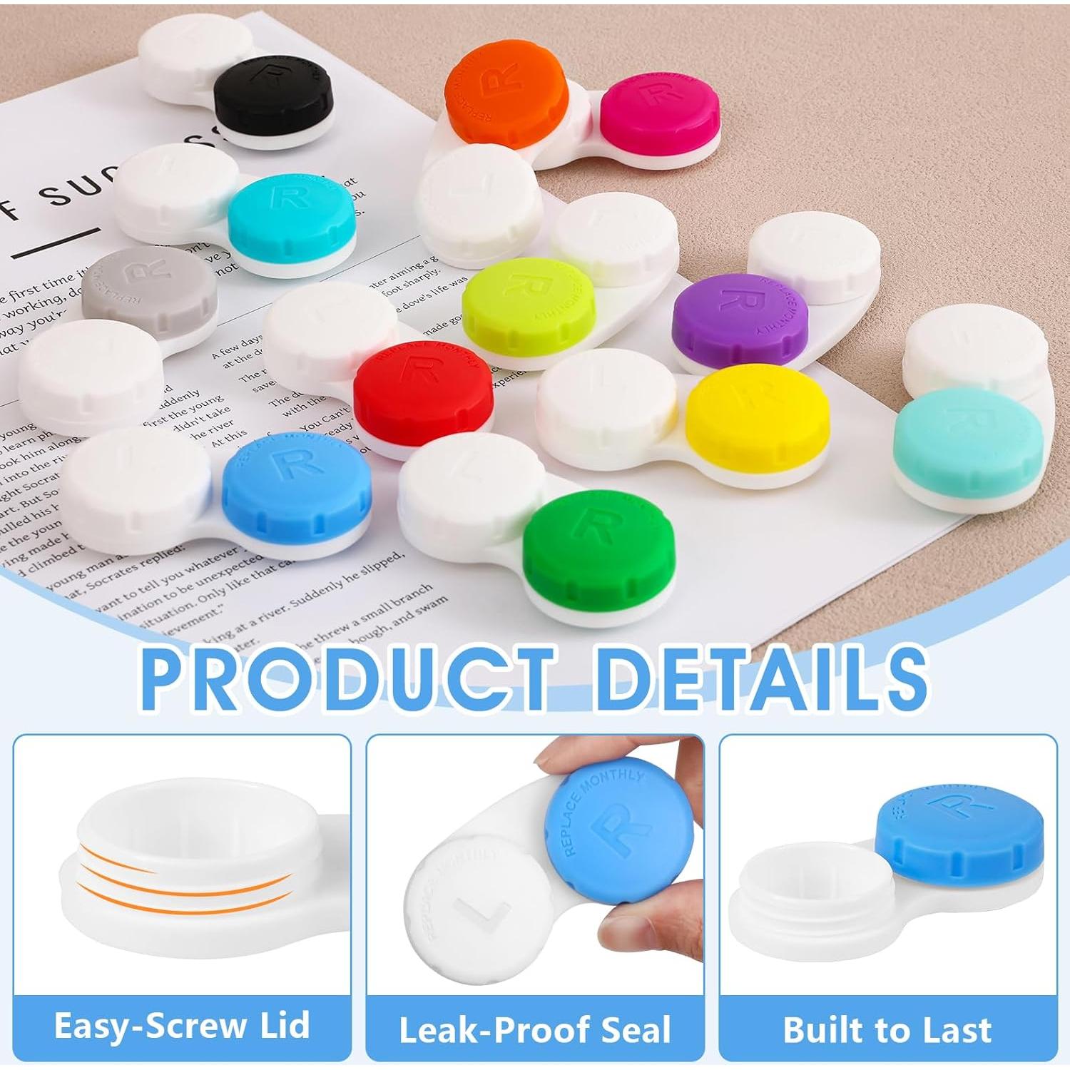 Estuches para Lentes de Contacto Phyyixs - 24 Piezas Coloridos