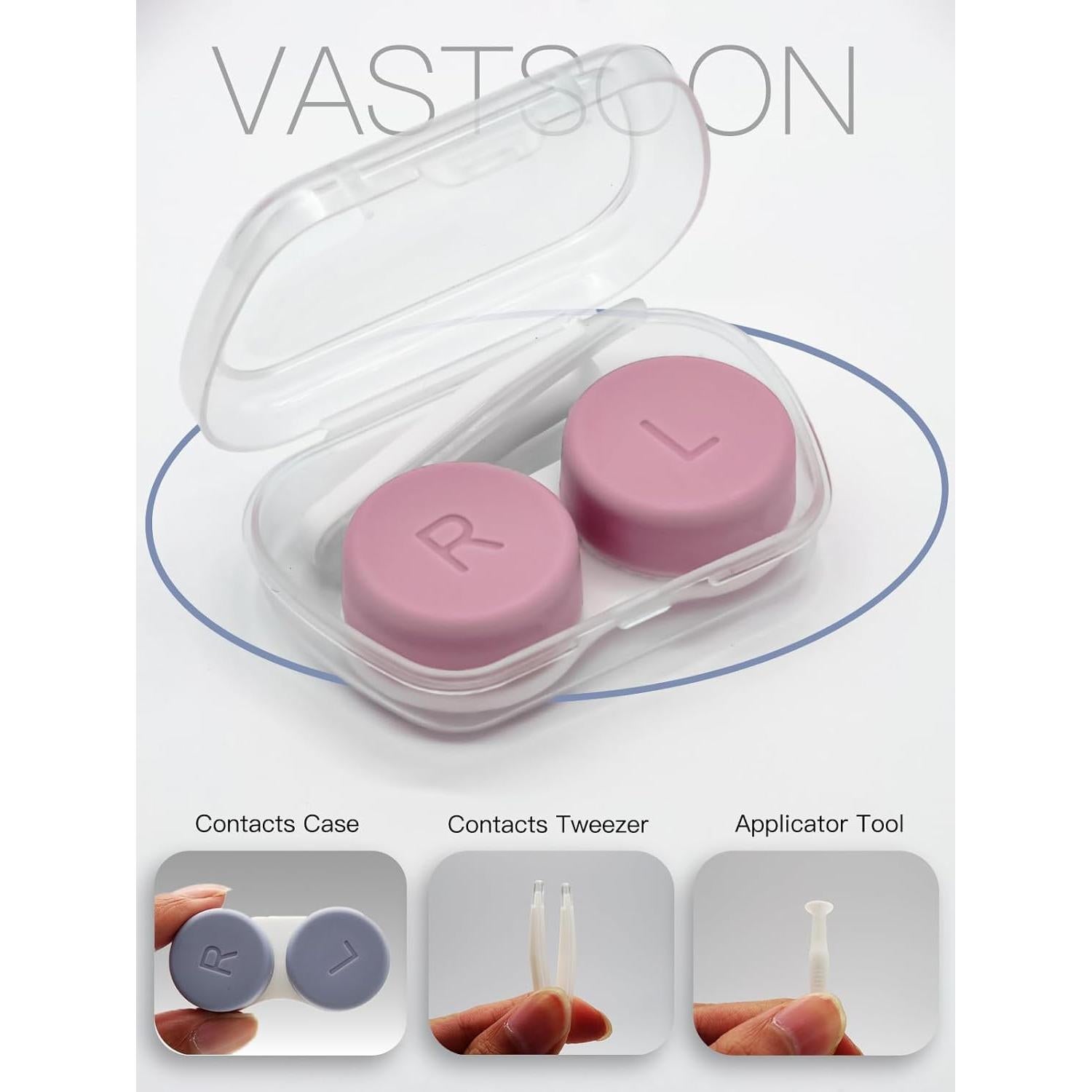 Estuche para Lentes de Contacto - Paquete de 6 Colores con Herramientas