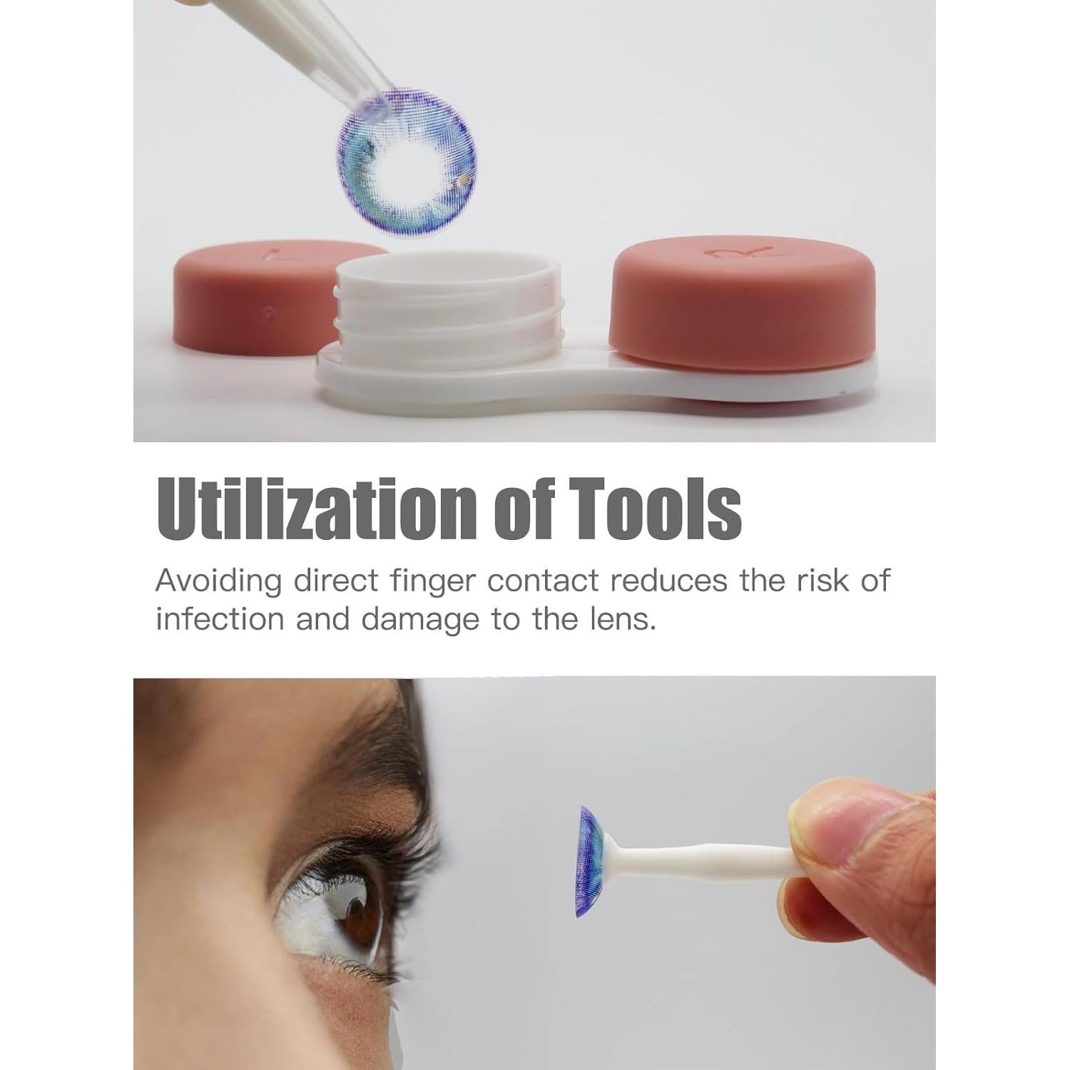 Estuche para Lentes de Contacto - Paquete de 6 Colores con Herramientas