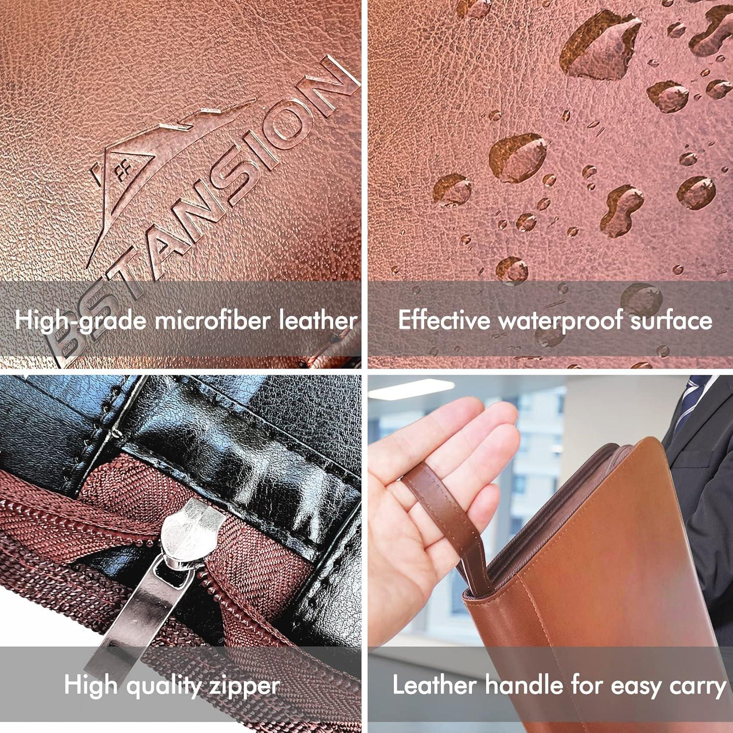 Organizador de Llaves Bstansion de Cuero Marrón con 48 Ganchos