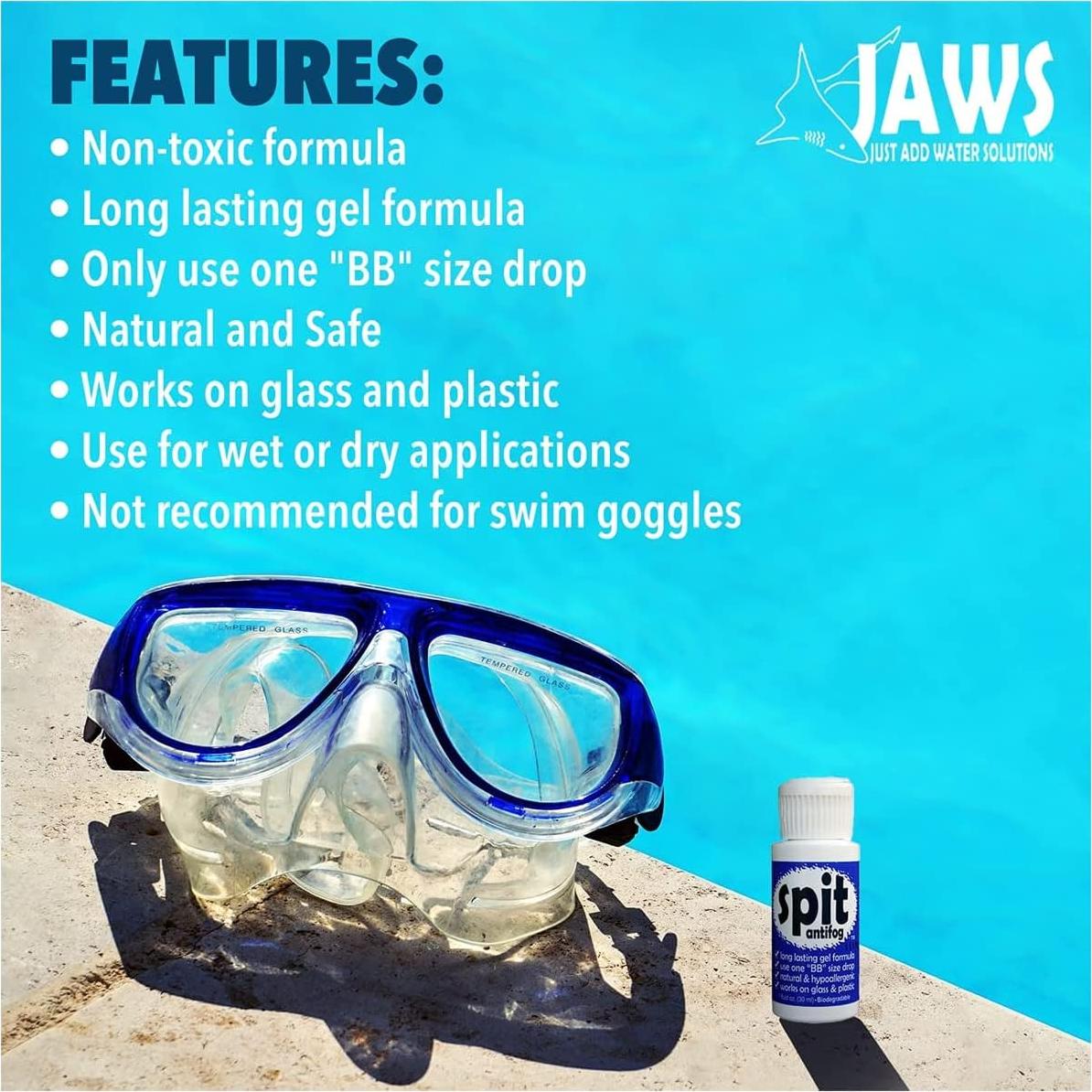 Gel Antivaho Jaws Spit 1 Onza para Buceo y Gafas