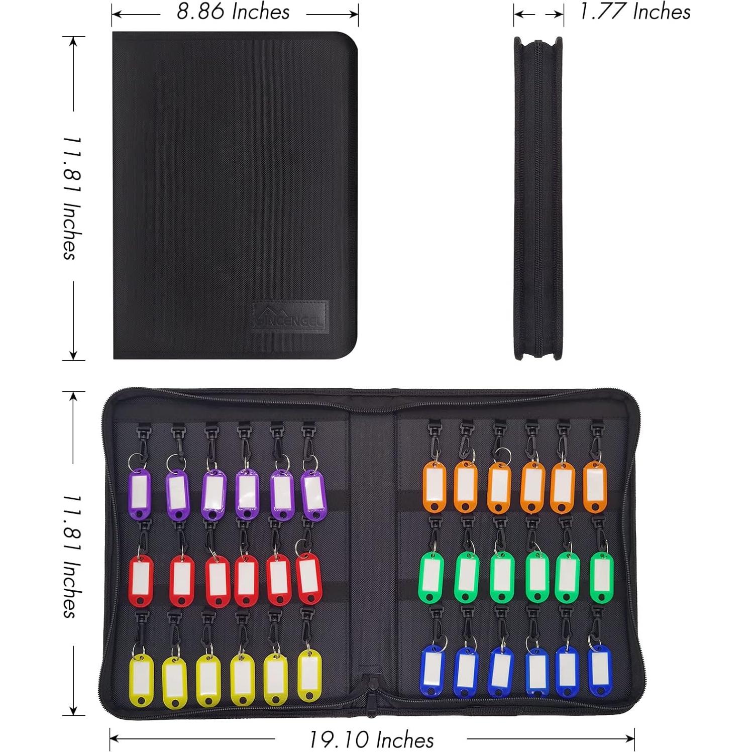 Estuche Organizador de Llaves Sincengel con 36 Ganchos y Etiquetas
