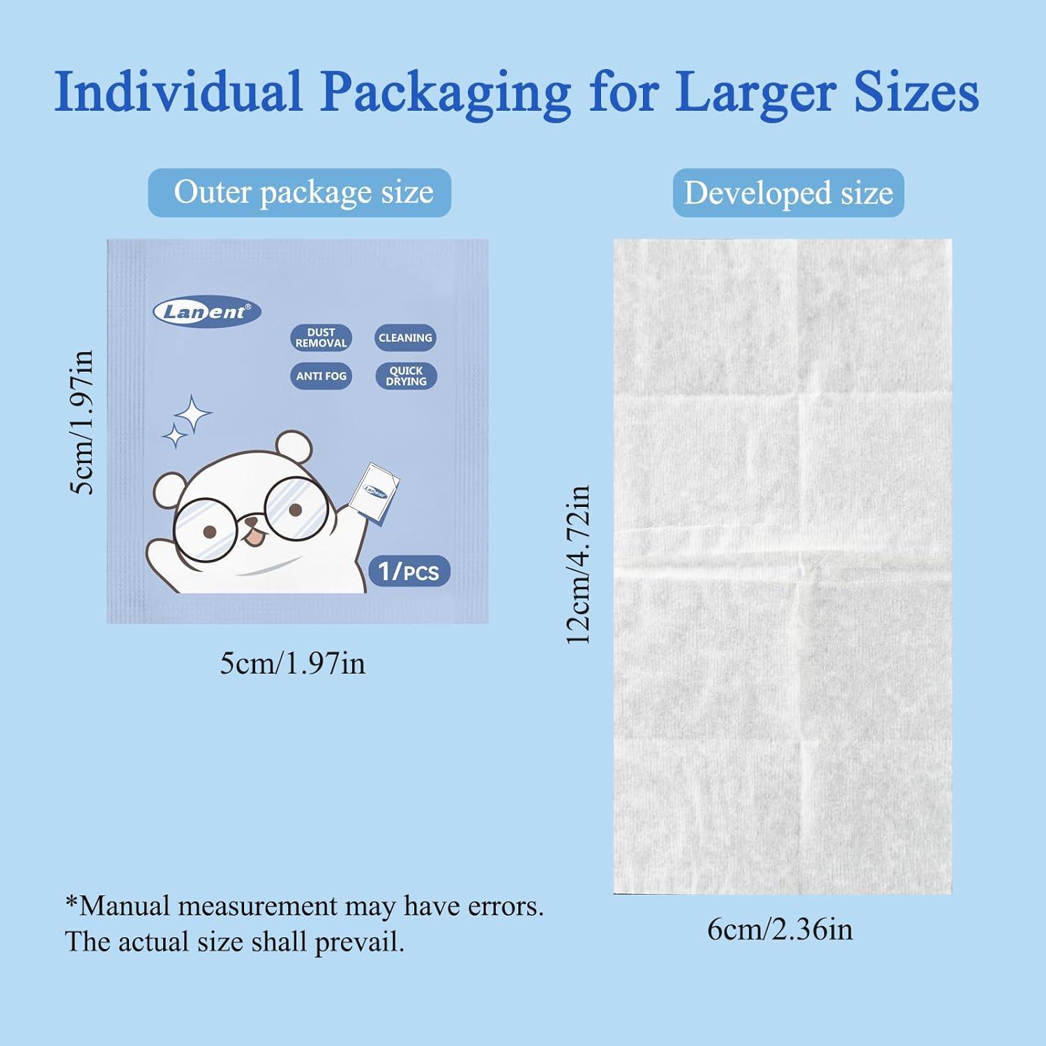 Toallitas Antivaho Prehumedecidas 200 PCS Icepac para Gafas