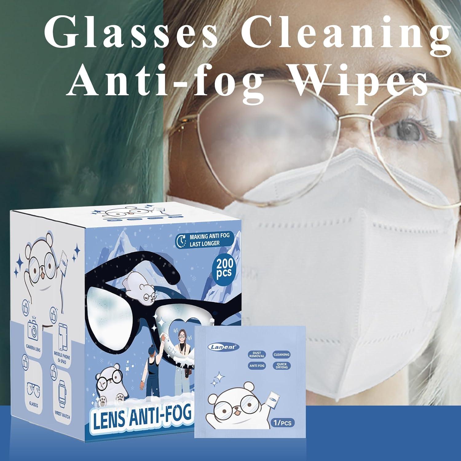 Toallitas Antivaho Prehumedecidas 200 PCS Icepac para Gafas