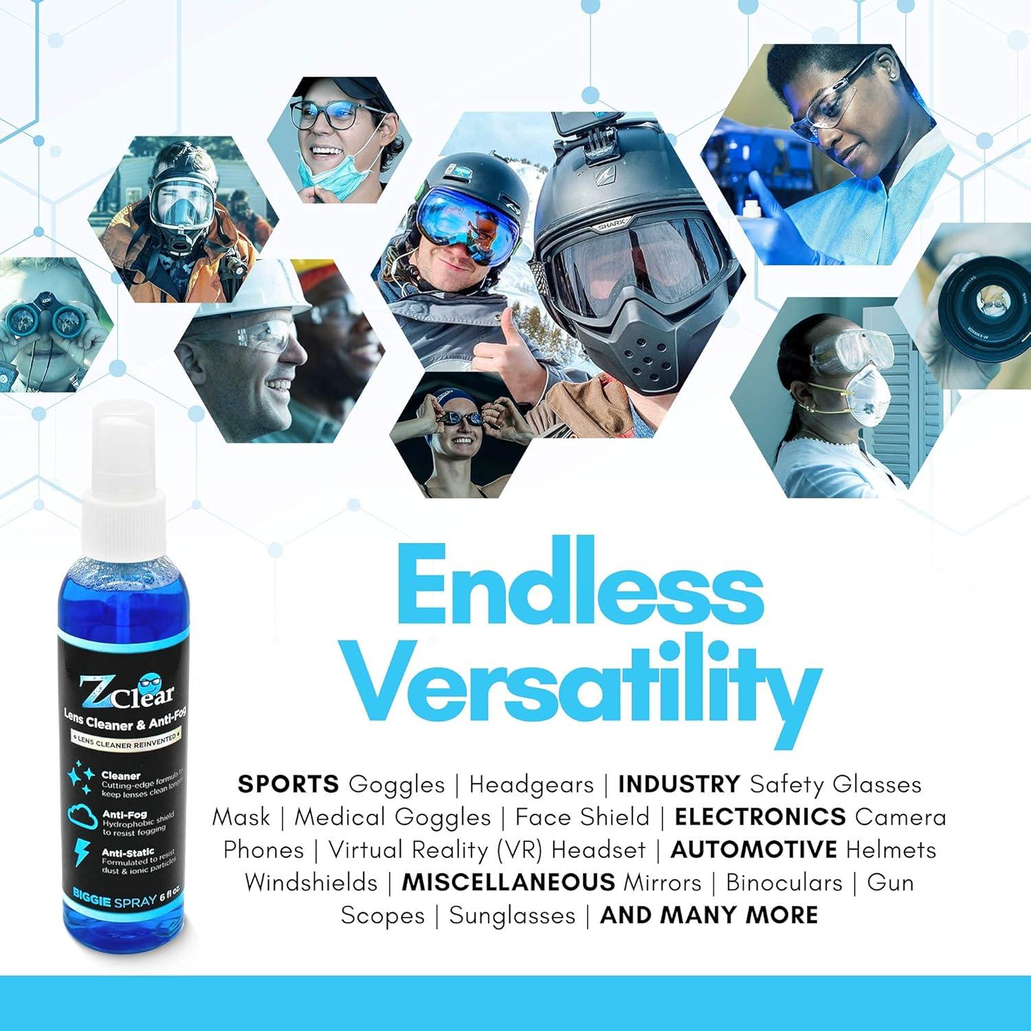 Spray Anti-Niebla Zclear 177ml | Limpiador de Gafas y Lentes