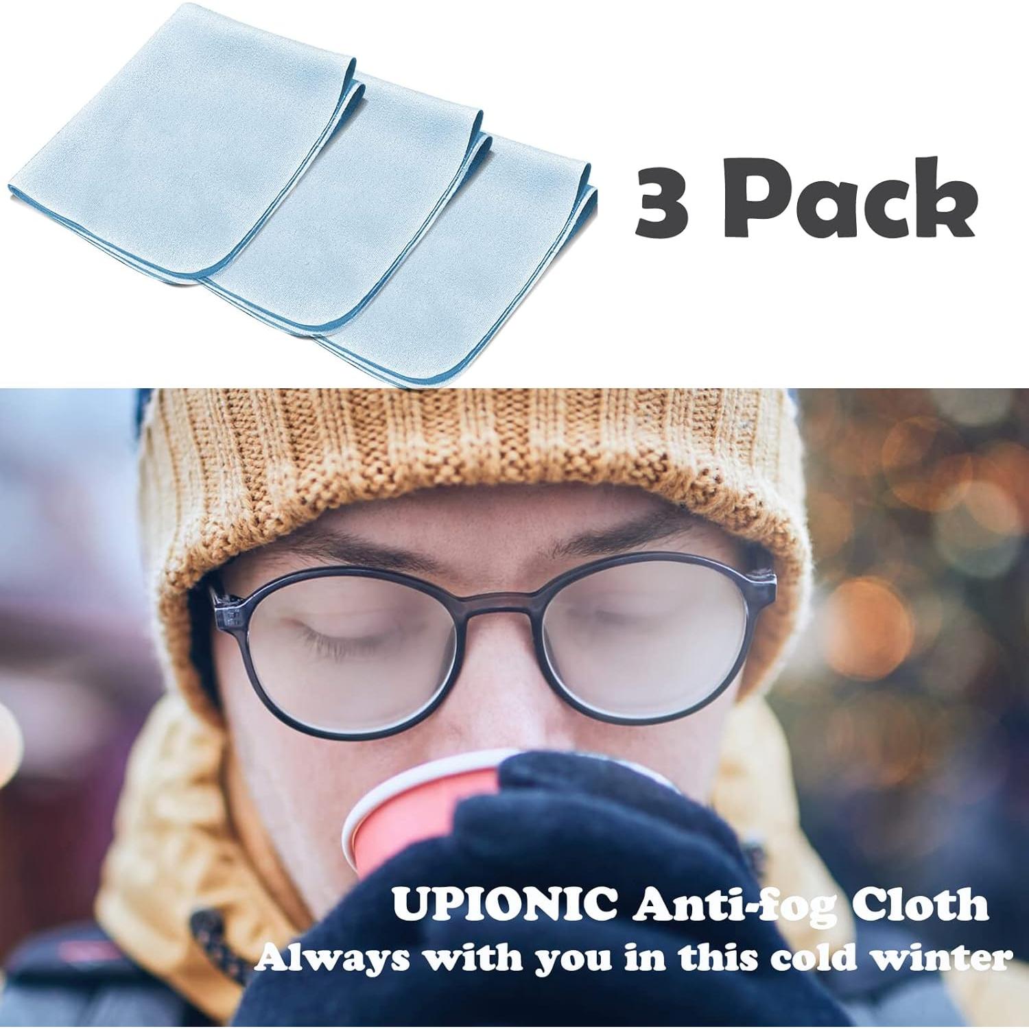 Paño de limpieza antiempañante UPIONIC - 3 paquetes reutilizables