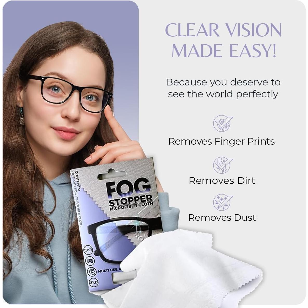 Paño de limpieza de gafas Fog Stopper - Microfibra anti-vaho