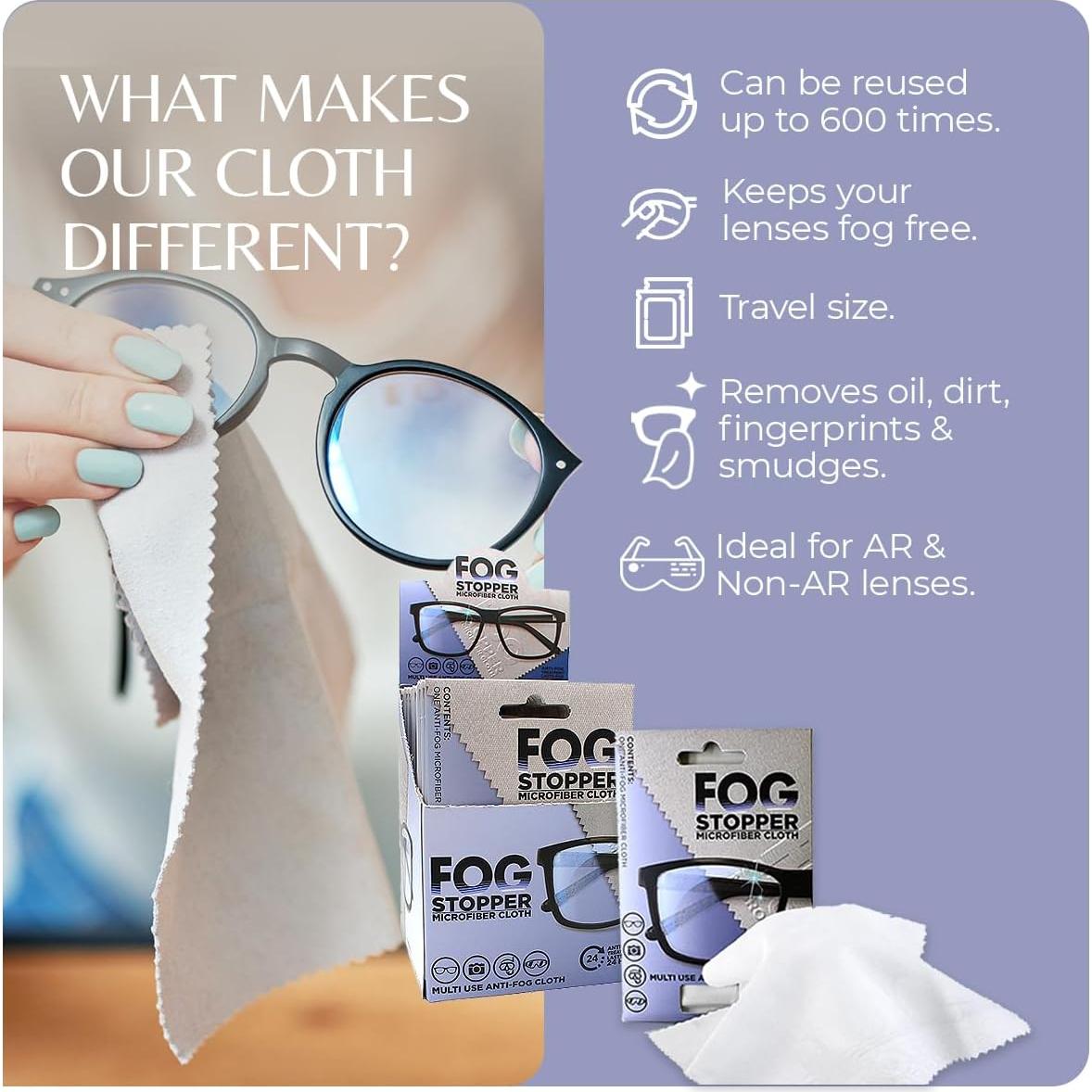 Paño de limpieza de gafas Fog Stopper - Microfibra anti-vaho