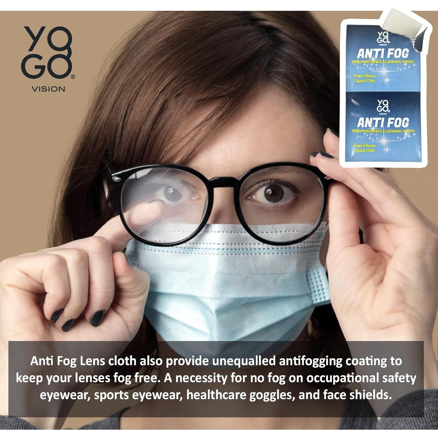 Toallitas Antivaho Yogo Vision - 200 Paquetes para Gafas