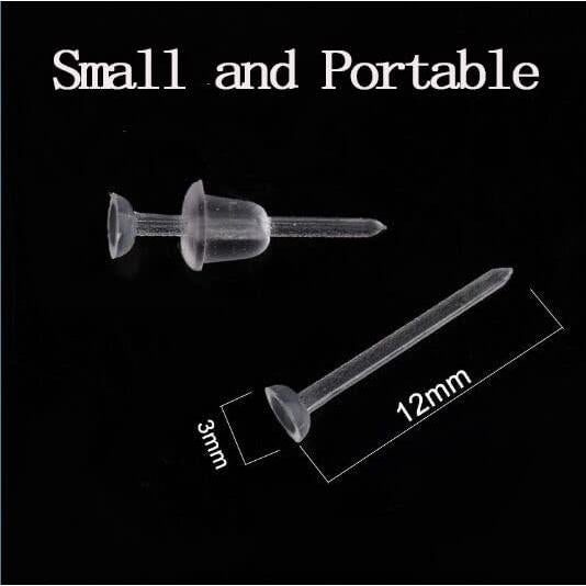 Pendientes de plástico DSOMHZ 100 pares con respaldos de goma