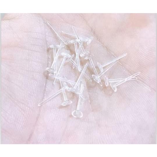 Pines de Plástico Invisible Elfstone 3mm para Pendientes - 200 Piezas