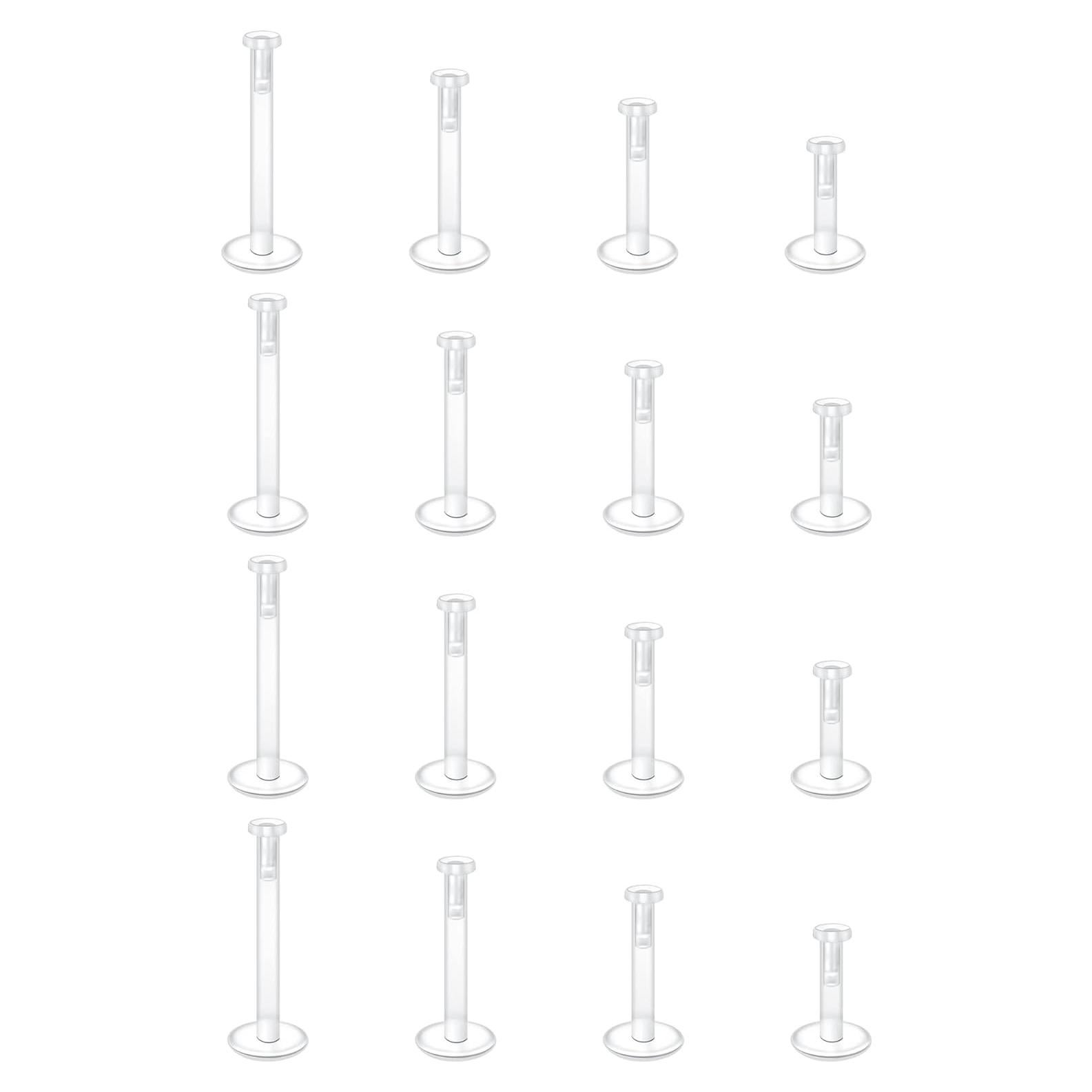 Pendientes Transparentes MODRSA 16g para Cartílago y Labret