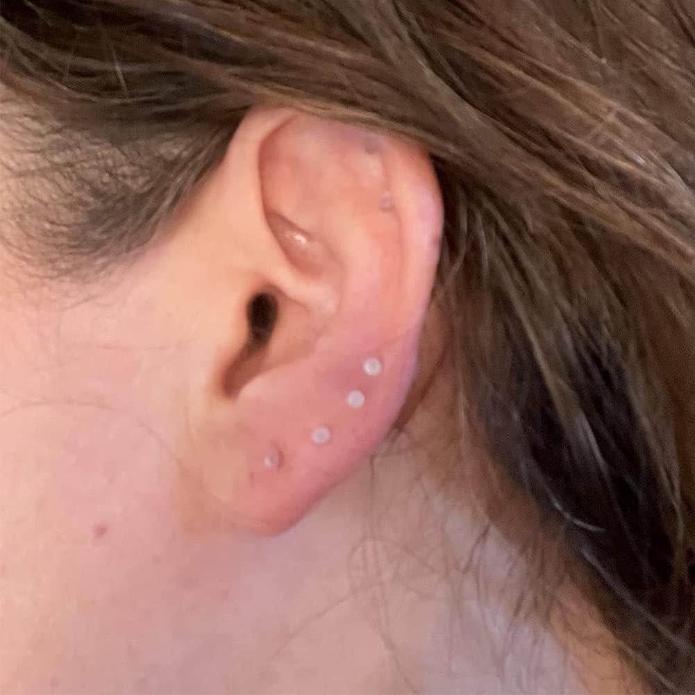 Studs de Nariz Transparentes MODRSA 20g para Cirugía y Deporte