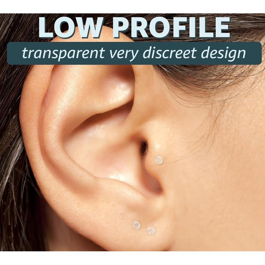 18 Piezas Retenedores de Piercing Transparentes 16G NIUSIMAN