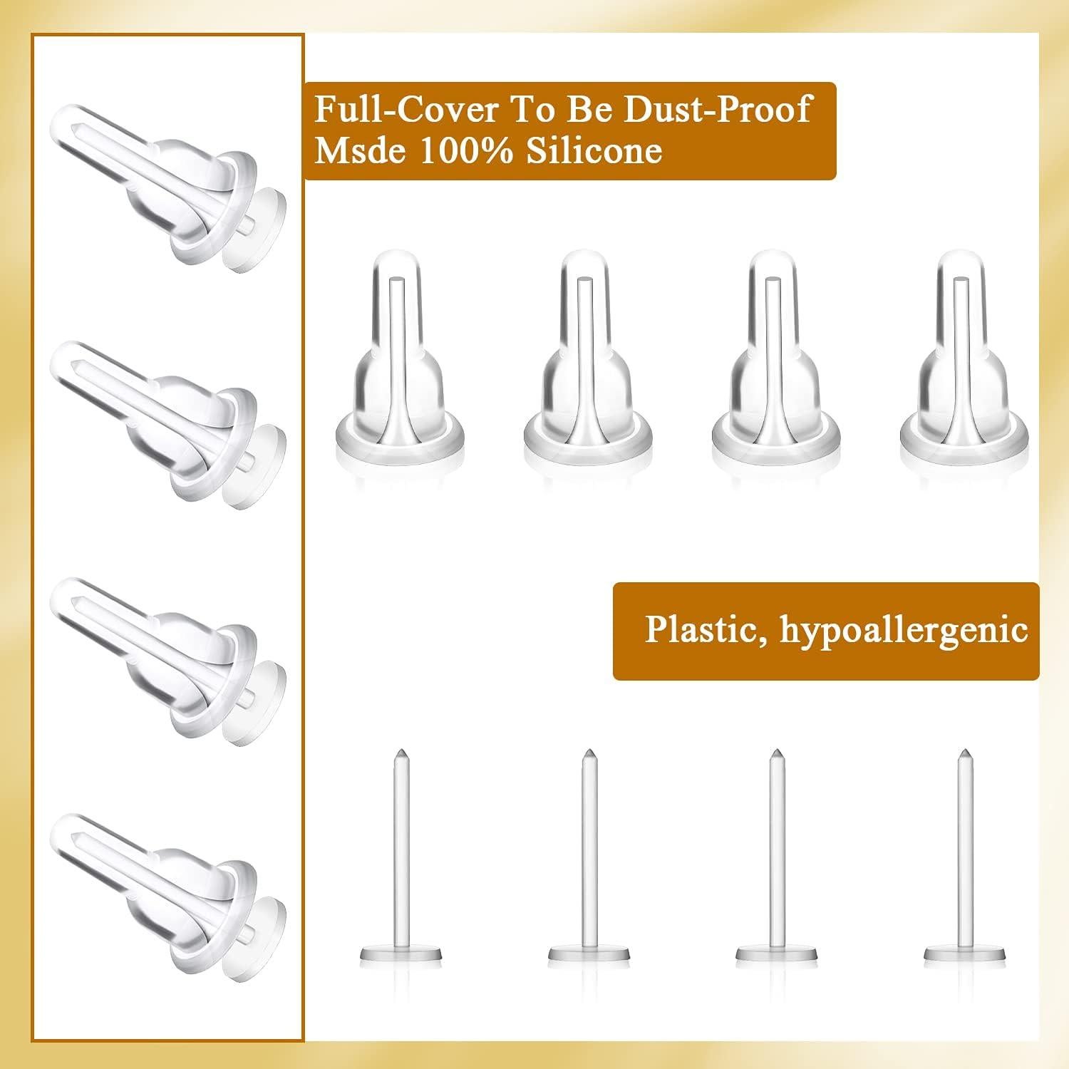 200 Piezas Sujetadores de Pendientes Transparentes Yaomiao