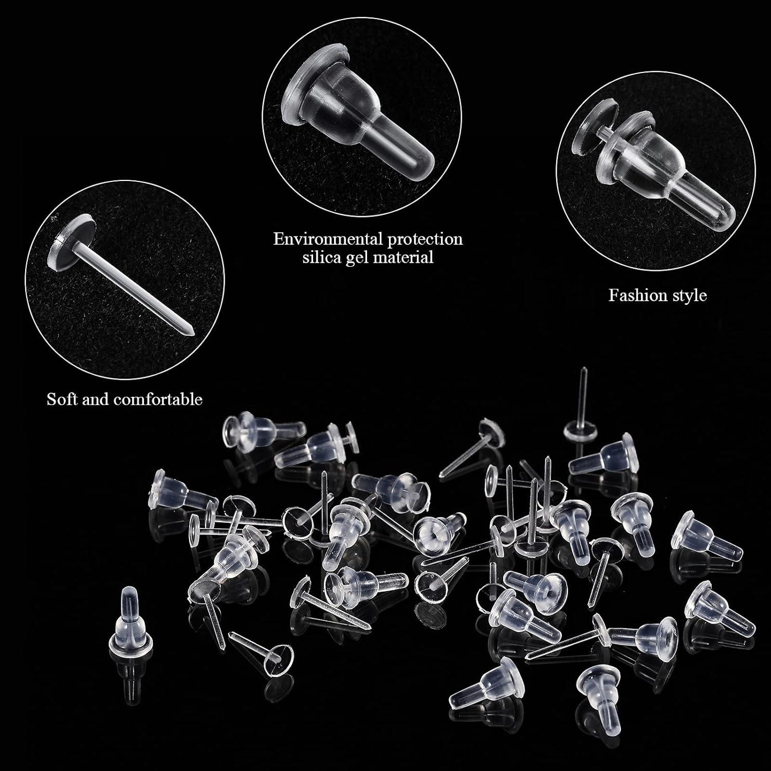 200 Piezas Sujetadores de Pendientes Transparentes Yaomiao