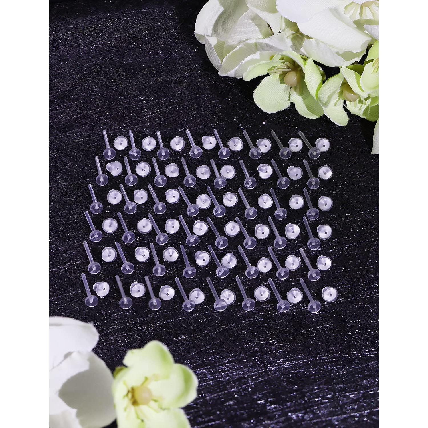 Pendientes de Plástico Transparentes Ocptiy 20G 6-12mm para Piercing