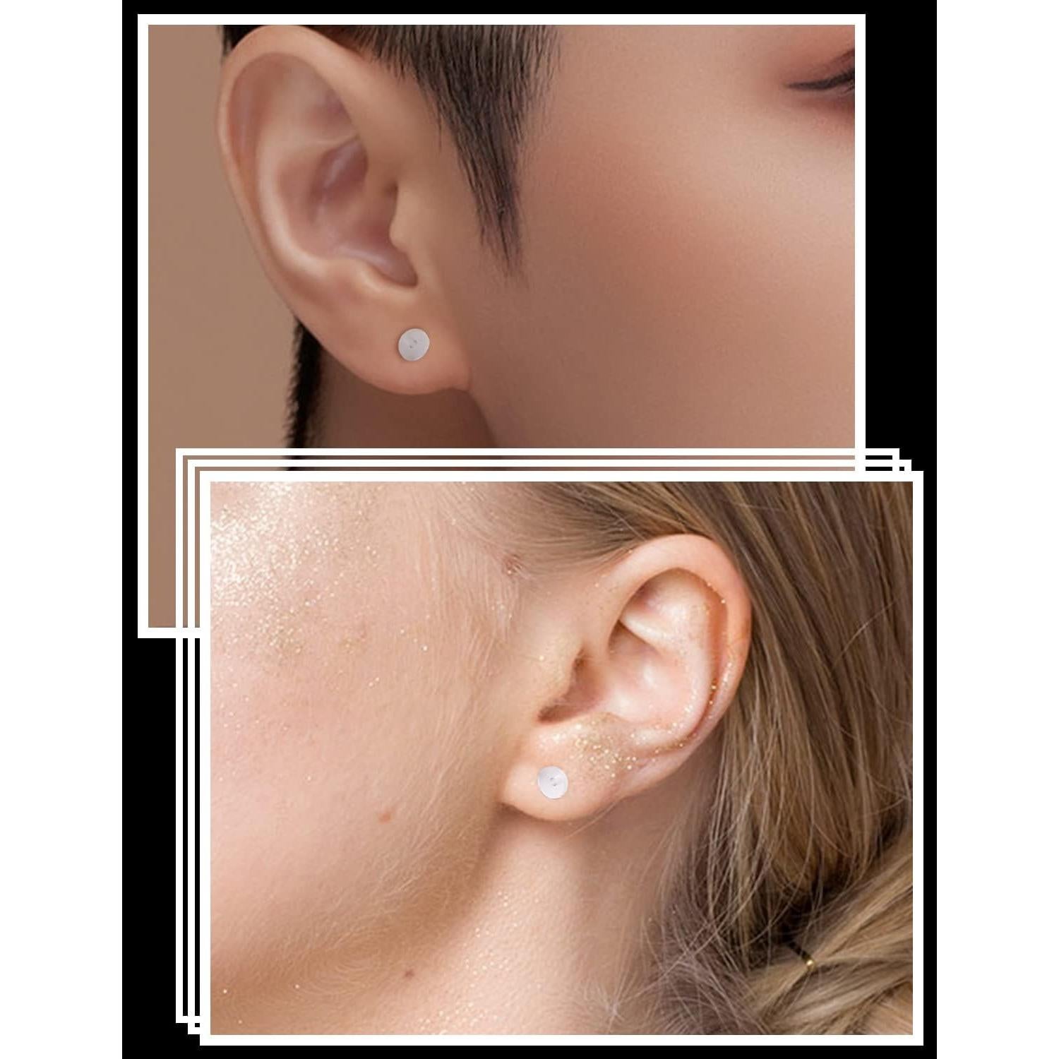 Pendientes de Plástico Transparentes Ocptiy 20G 6-12mm para Piercing