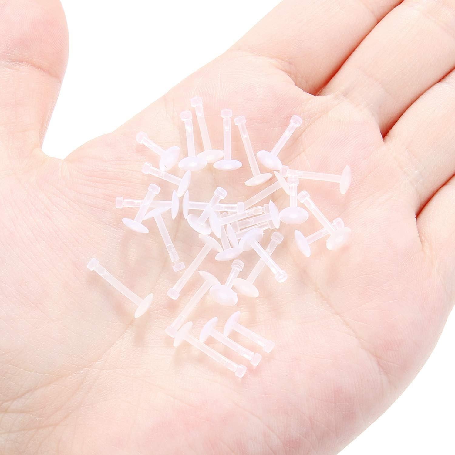 30 Piezas Anillos Labret Transparentes 16G Lcolyoli 6-10mm