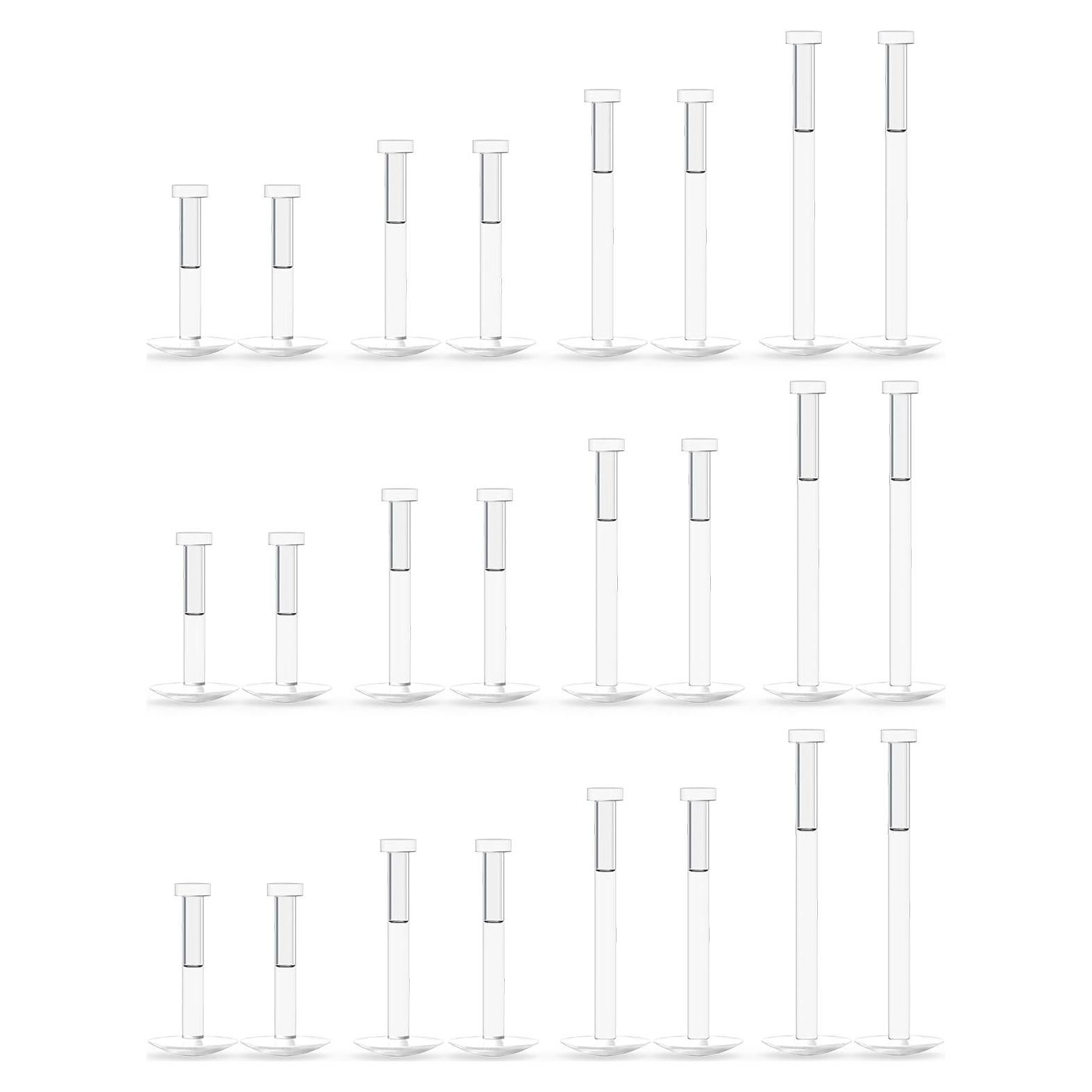 Retenedores de Labio Kridzisw 16G Acrílico Transparente 6-12mm