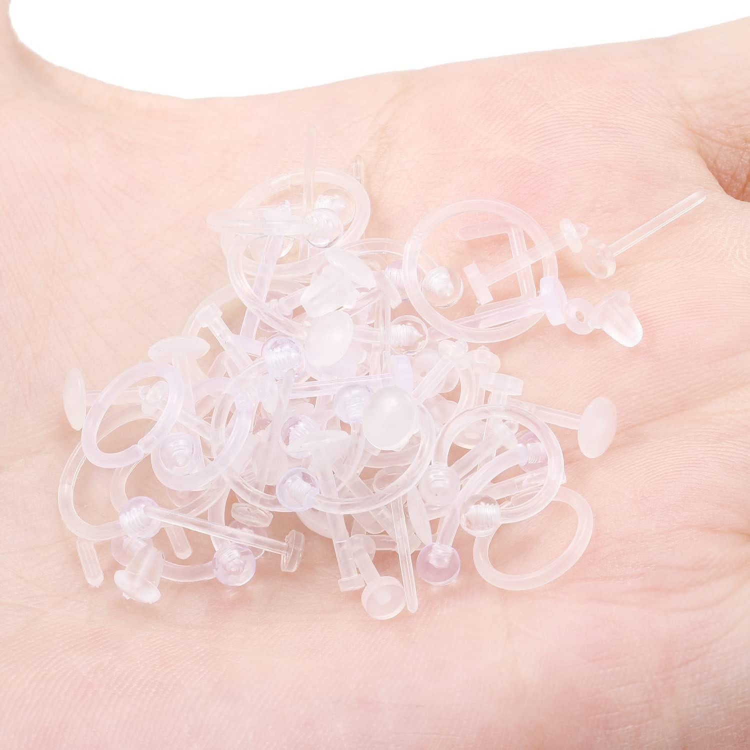 Conjunto de 62 Retenedores de Piercing Transparentes Lcolyoli
