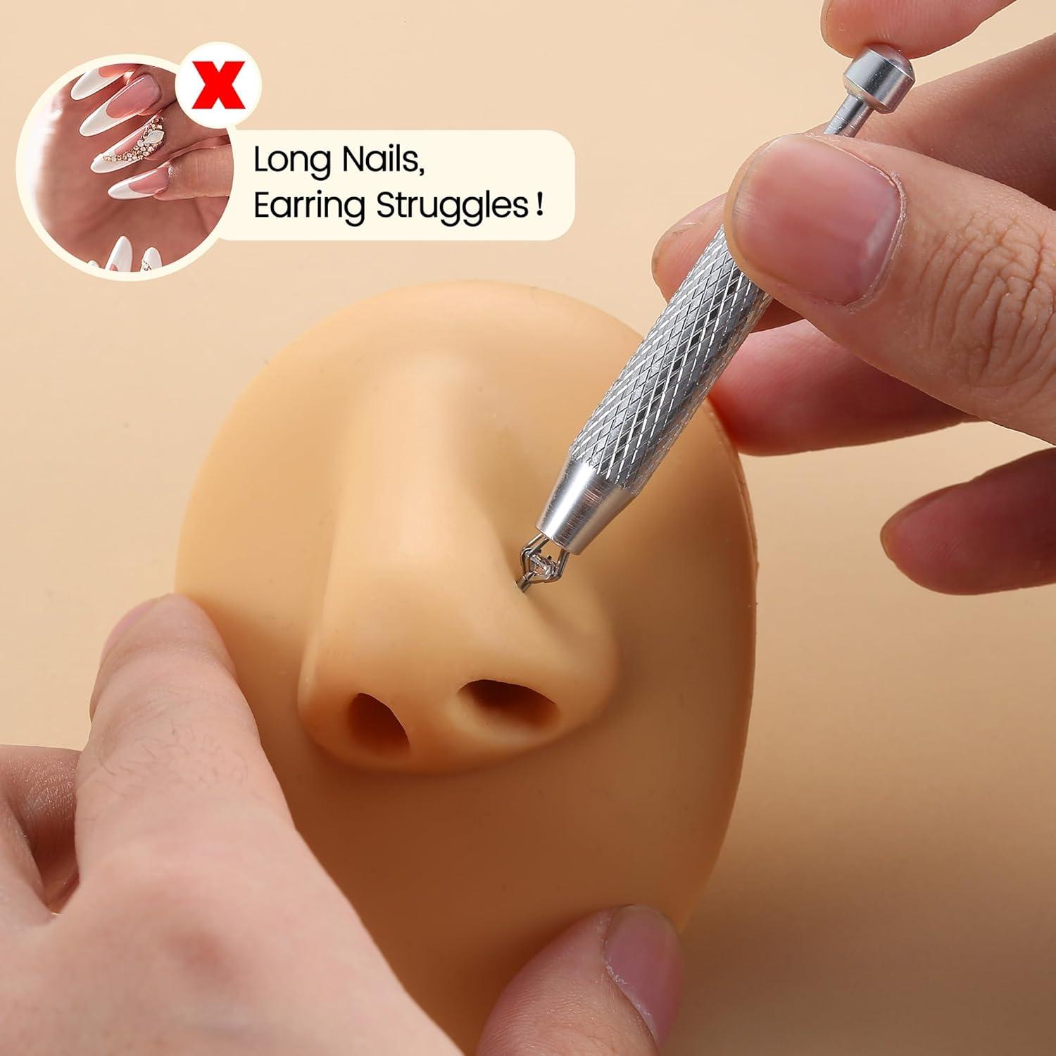 Kit de Herramientas de Agarre para Piercing GEMQUEEN 16G 18G