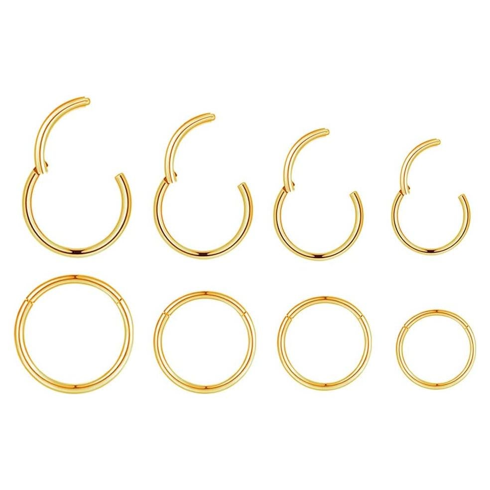 Aros Clicker 18G Acero Quirúrgico HQLA 4 Pares 6-12mm