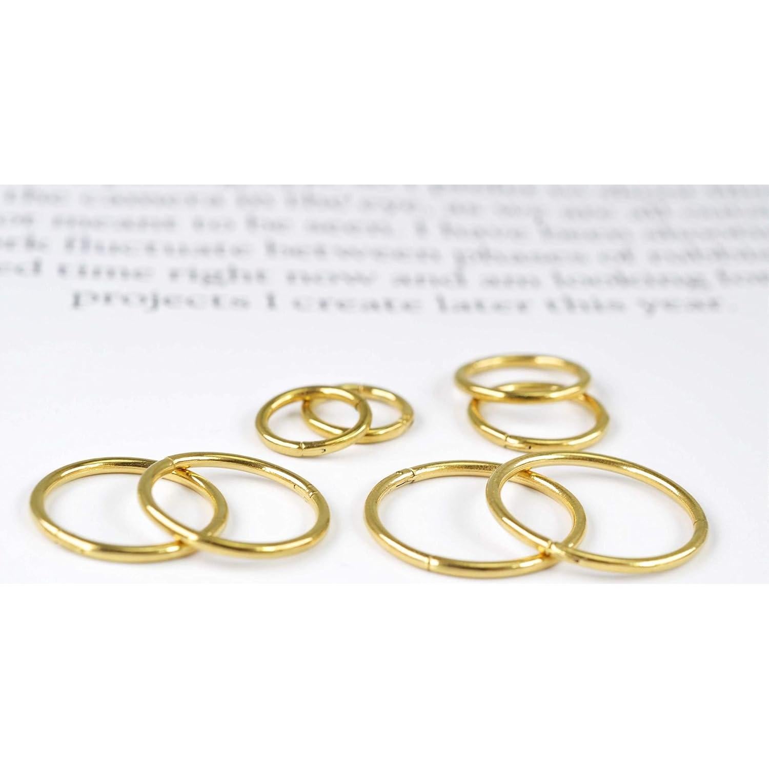 Aros Clicker 18G Acero Quirúrgico HQLA 4 Pares 6-12mm