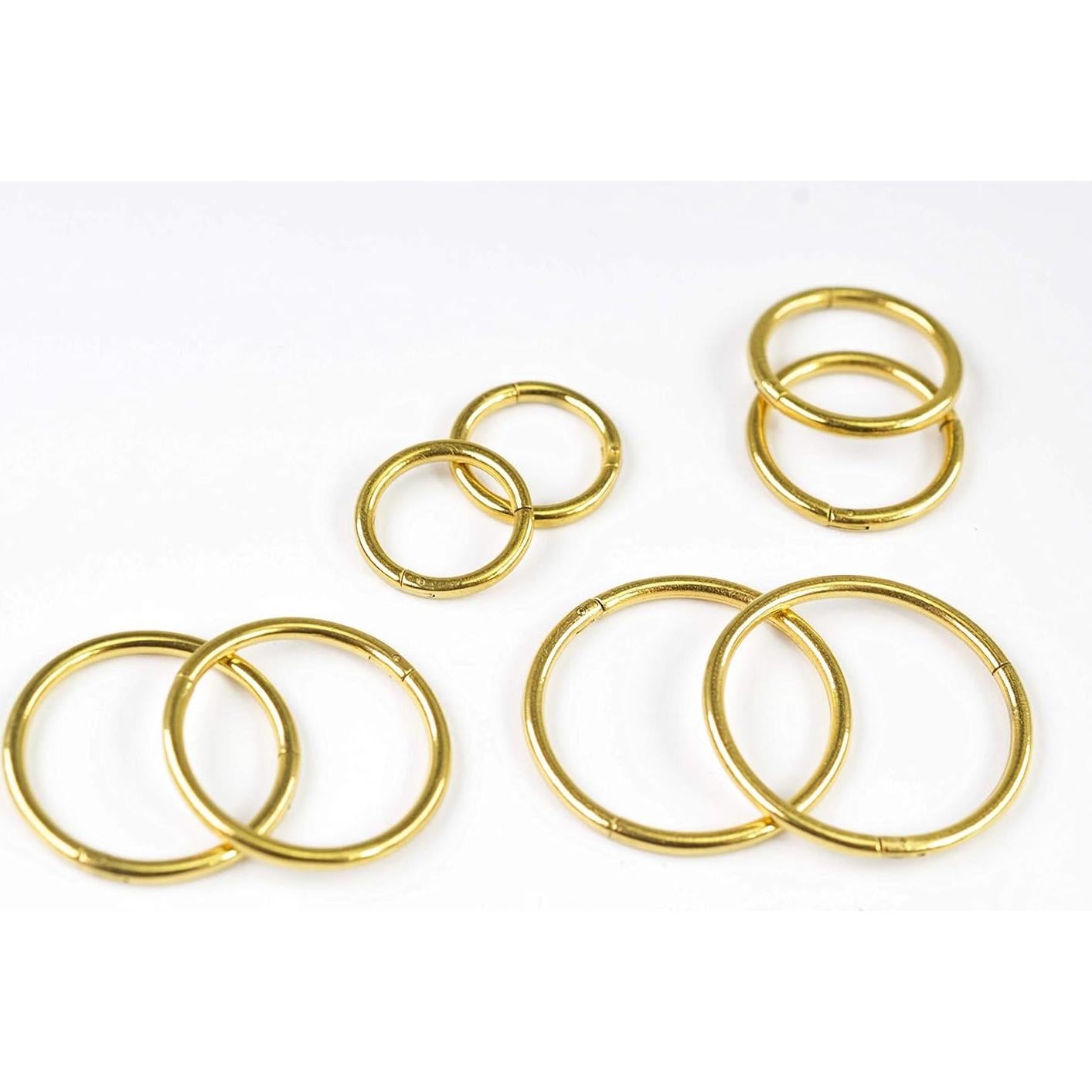 Aros Clicker 18G Acero Quirúrgico HQLA 4 Pares 6-12mm